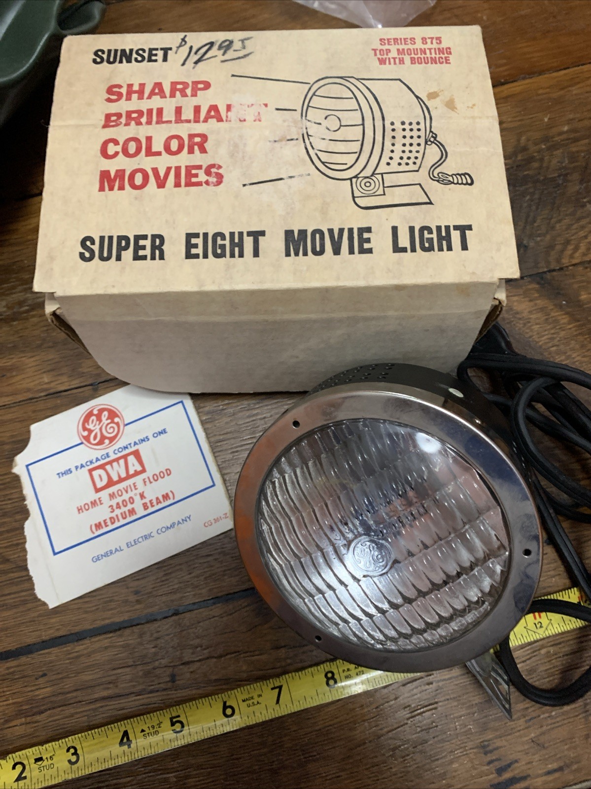 Vintage 4-1/4″ sunset super 8 Stage movie light Series 875 Tested – Works