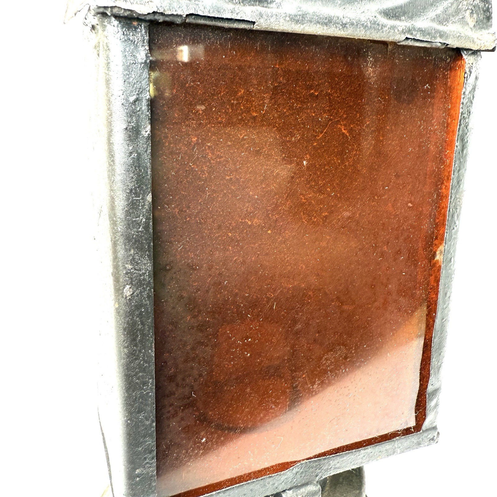 Vintage Dry Plate Gas Lantern Dark Room Safe Light Tin Lamp Darkroom W,V&B