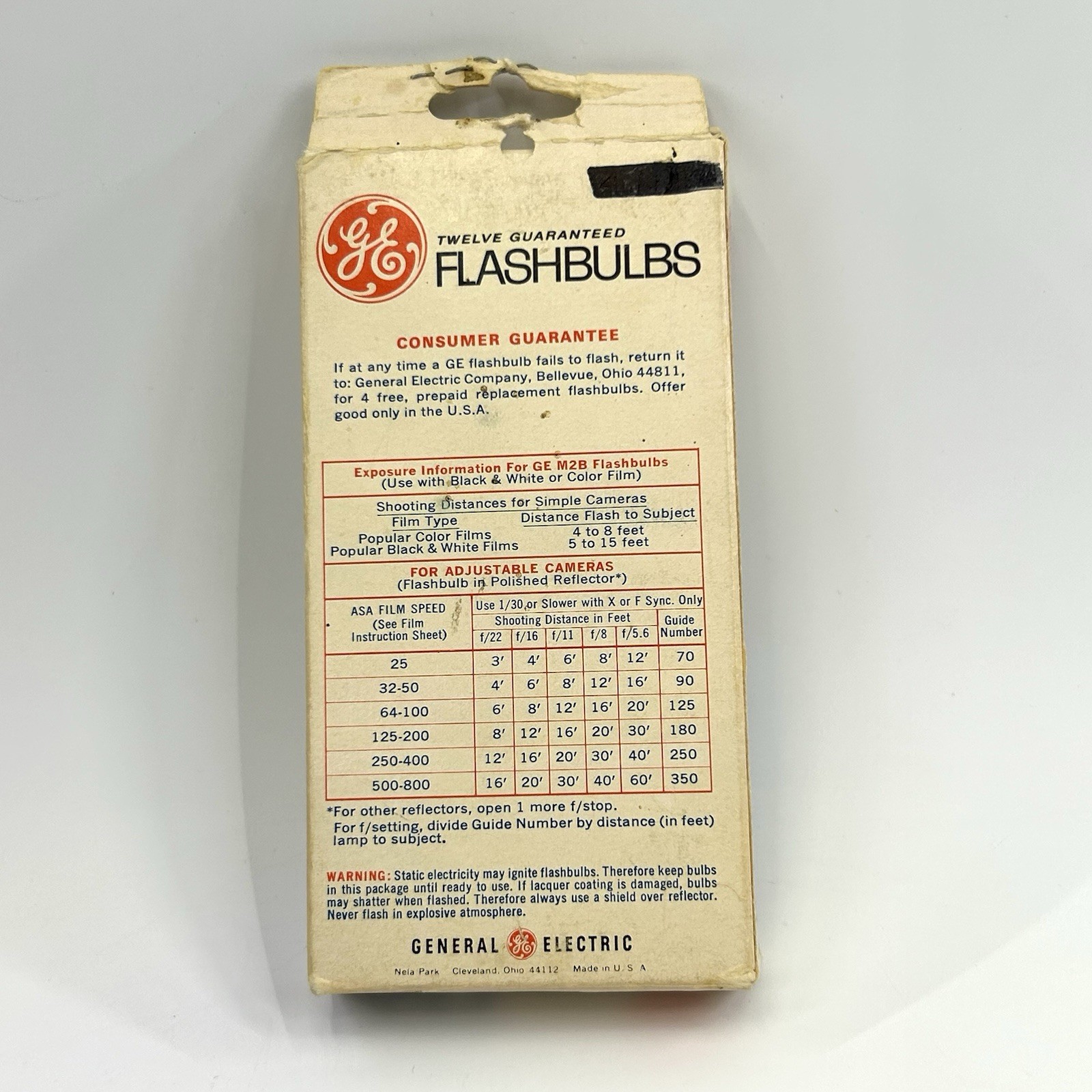 Vintage GE Blue M2B Flashbulbs – 11 Bulbs