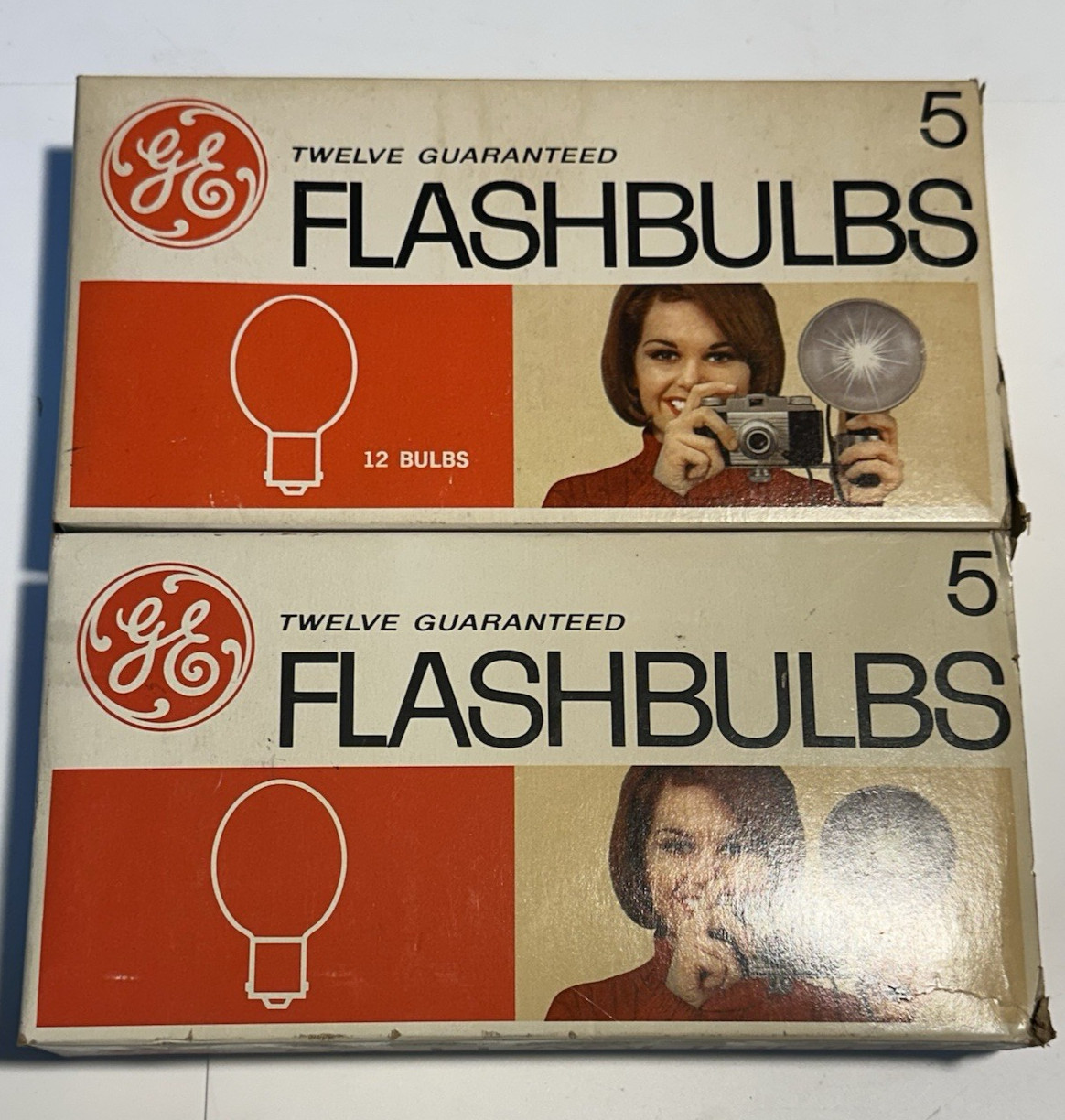 Vintage GE Flashbulbs #5 General Electric 2 boxes 20 bulbs (17)