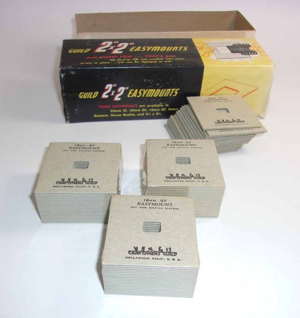 Guild vintage 16mm film SF Easymount 2″ x 2″ mount Lot