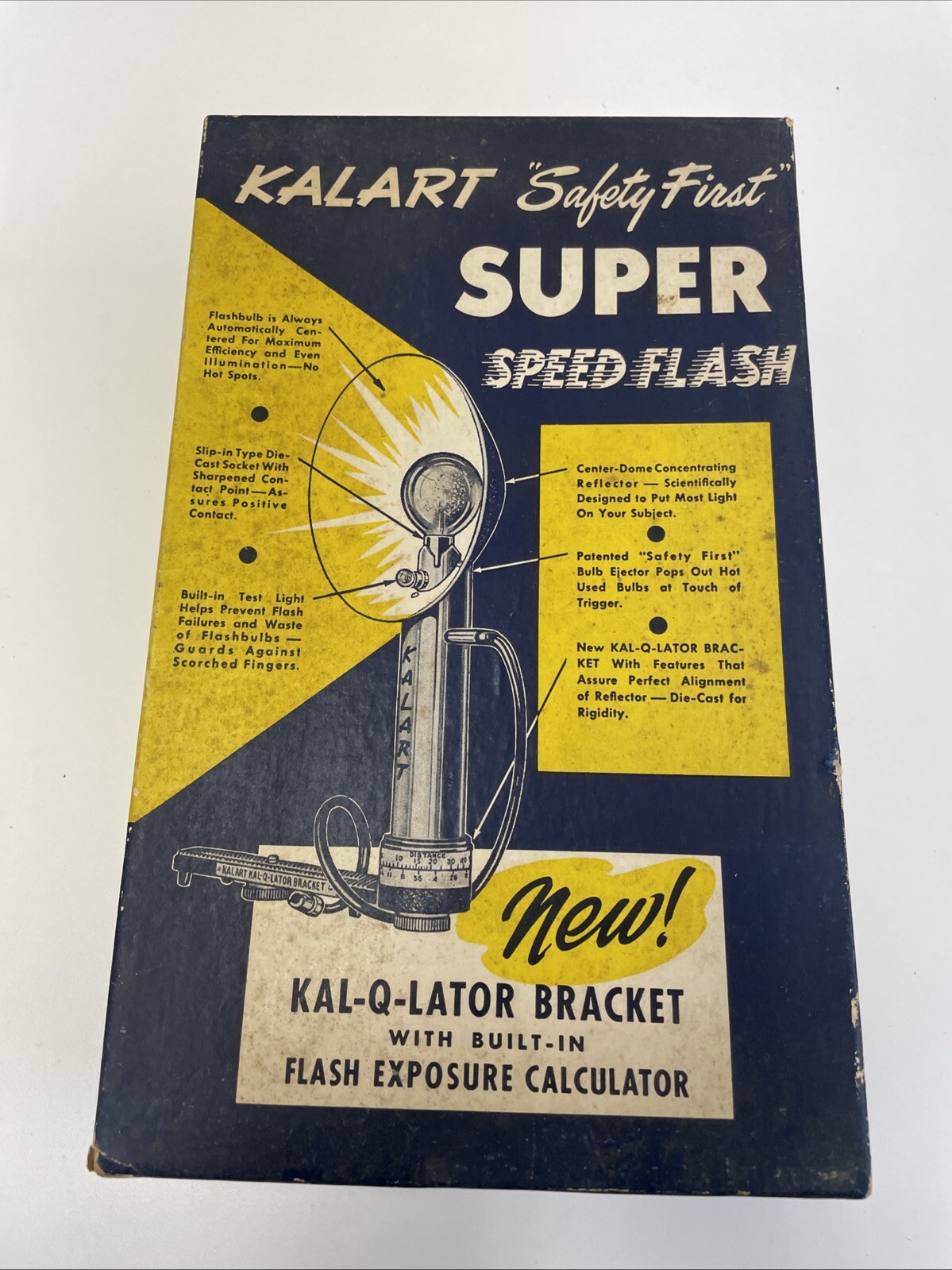 Vintage Safety First Kalart Super Speed Flash Unit Orig Box Accessories