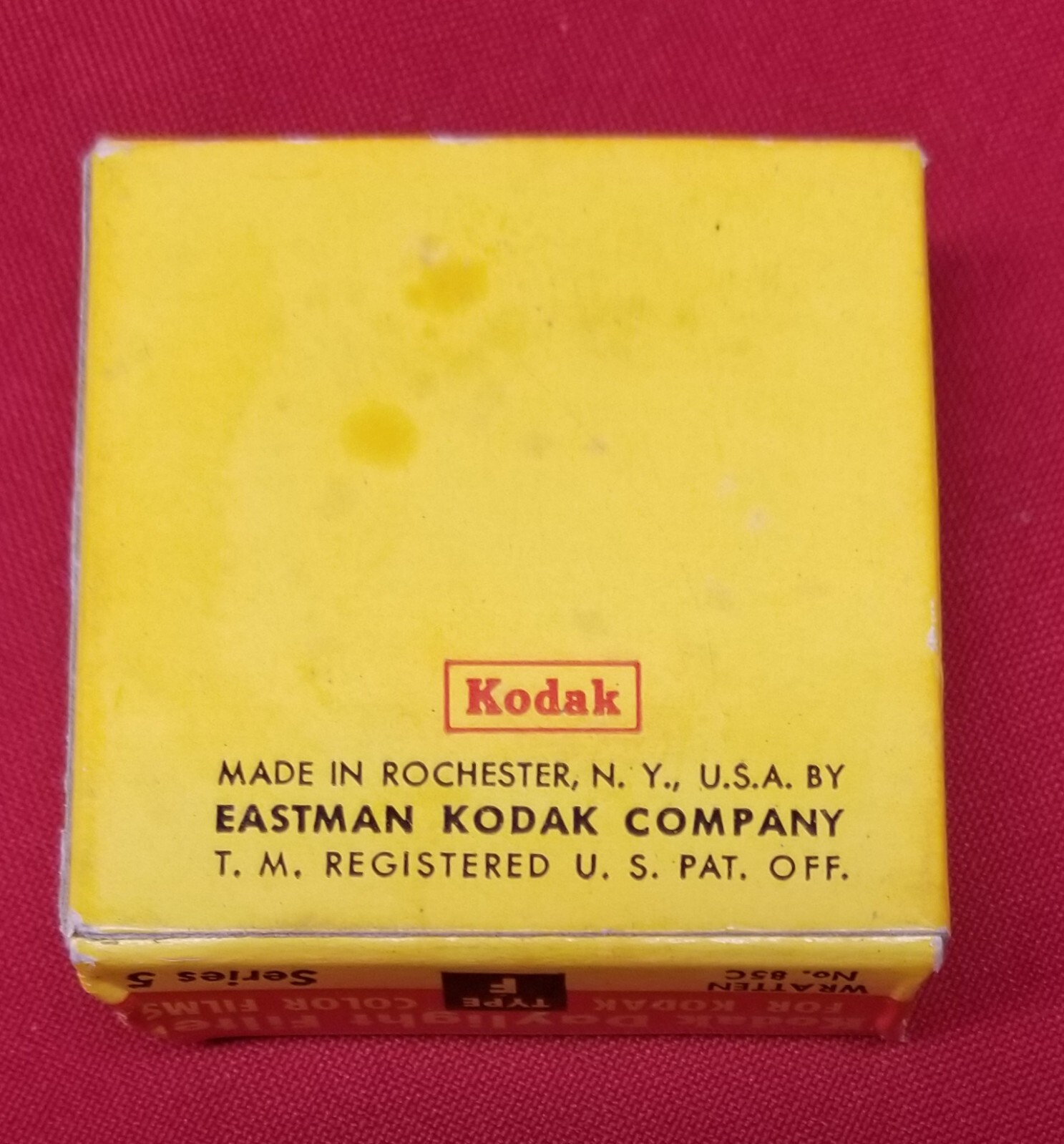 🔴 Kodak Daylight Filter Color Film Type F Series 5 85C Case Box Instructions 📸