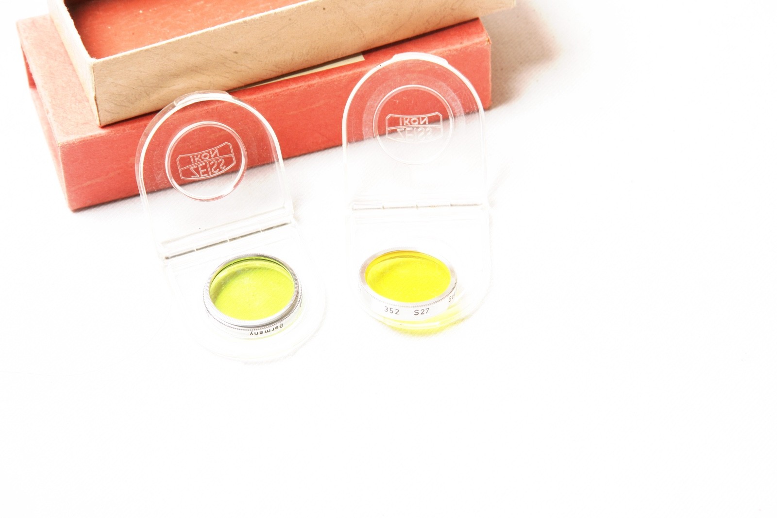 Zeiss Ikon 2 Contax Filters in Box Yellow and Green