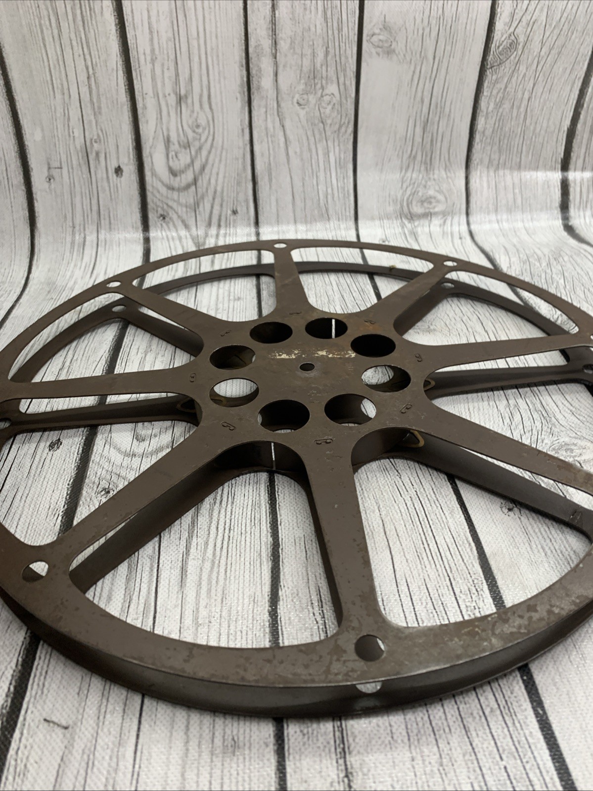 13 3/4 Empty Bell And Howell Brown Empty Reels