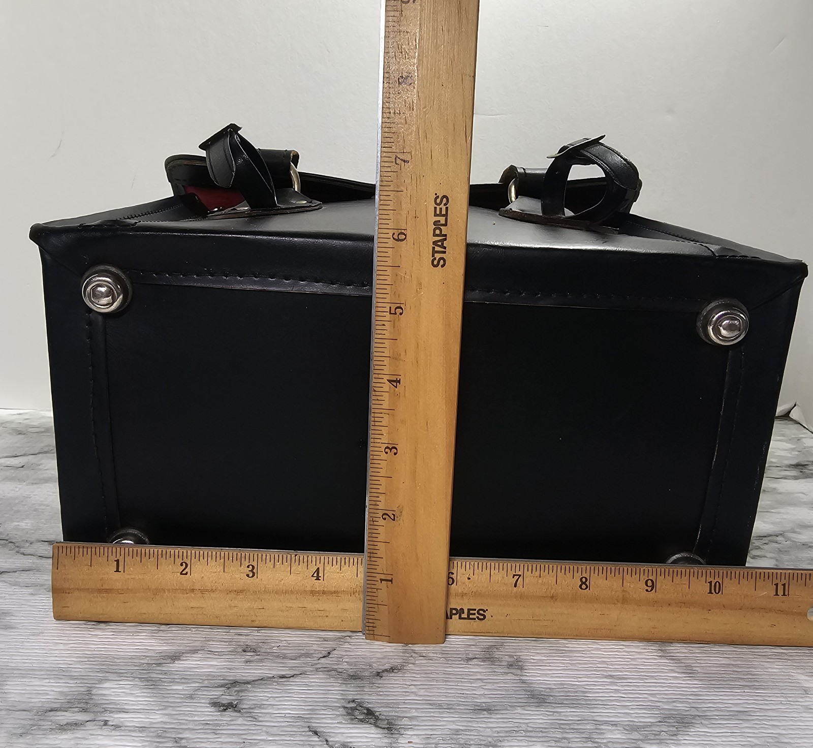 Vintage Kali-Bag Black Leather Camera Bag Large Kalimar Made in Japan