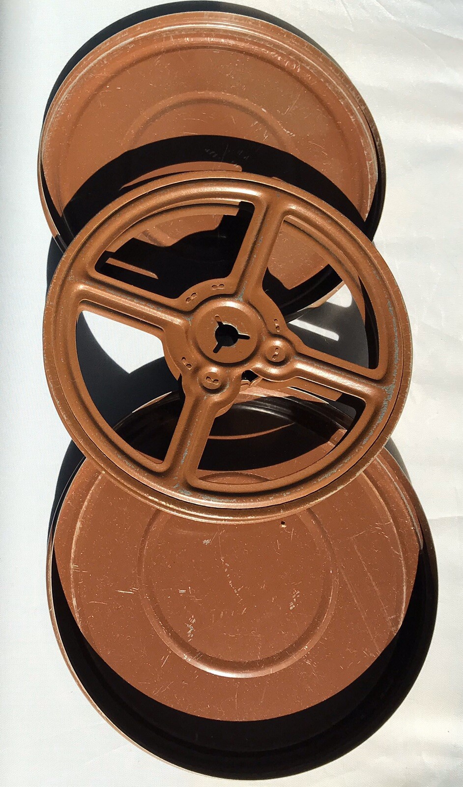 Vintage Brown 5” Movie Reel And Case