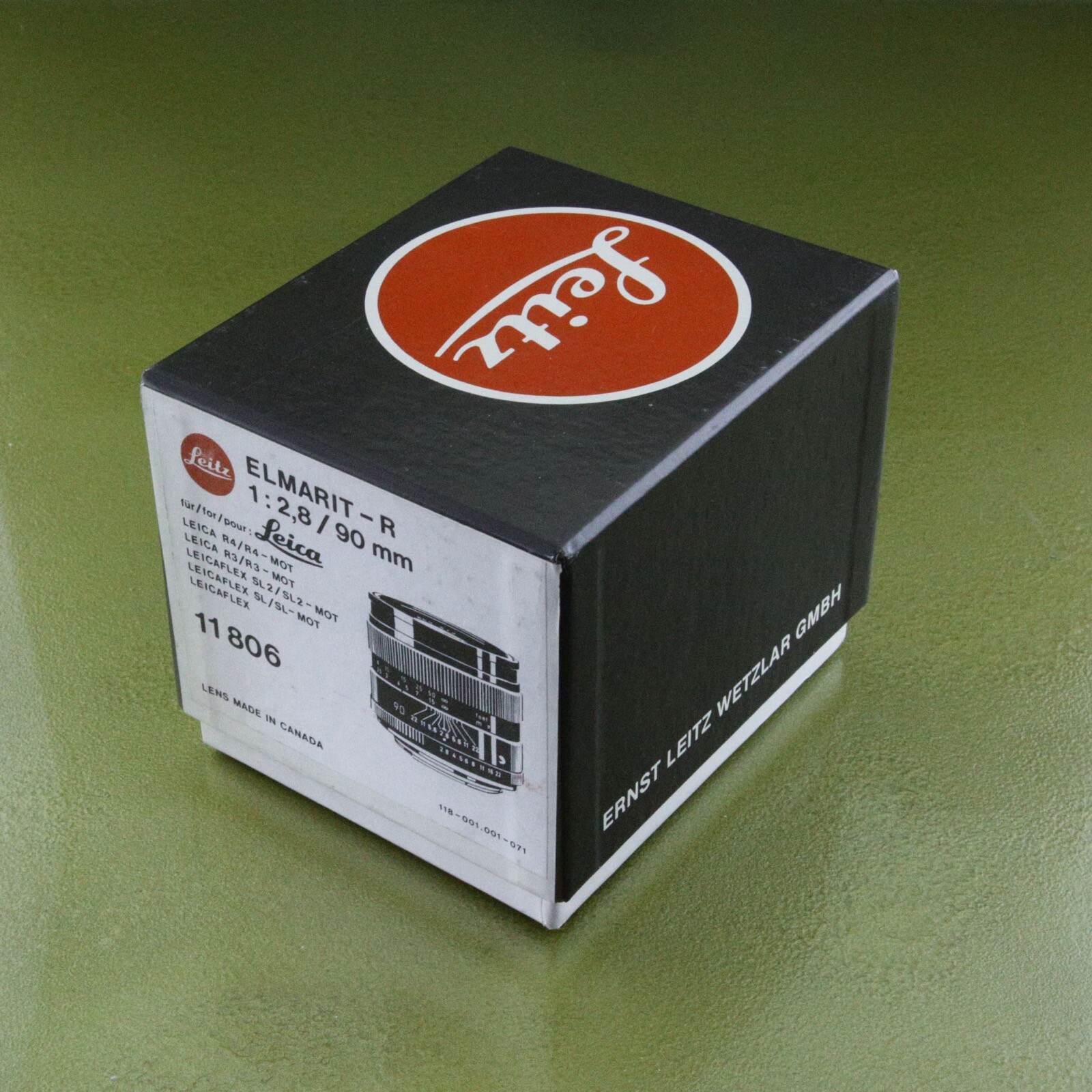 empty BOX ELMARIT R 2.8 / 90, only BOX LEICA LEITZ packing wrapp 11806 ☆☆☆☆