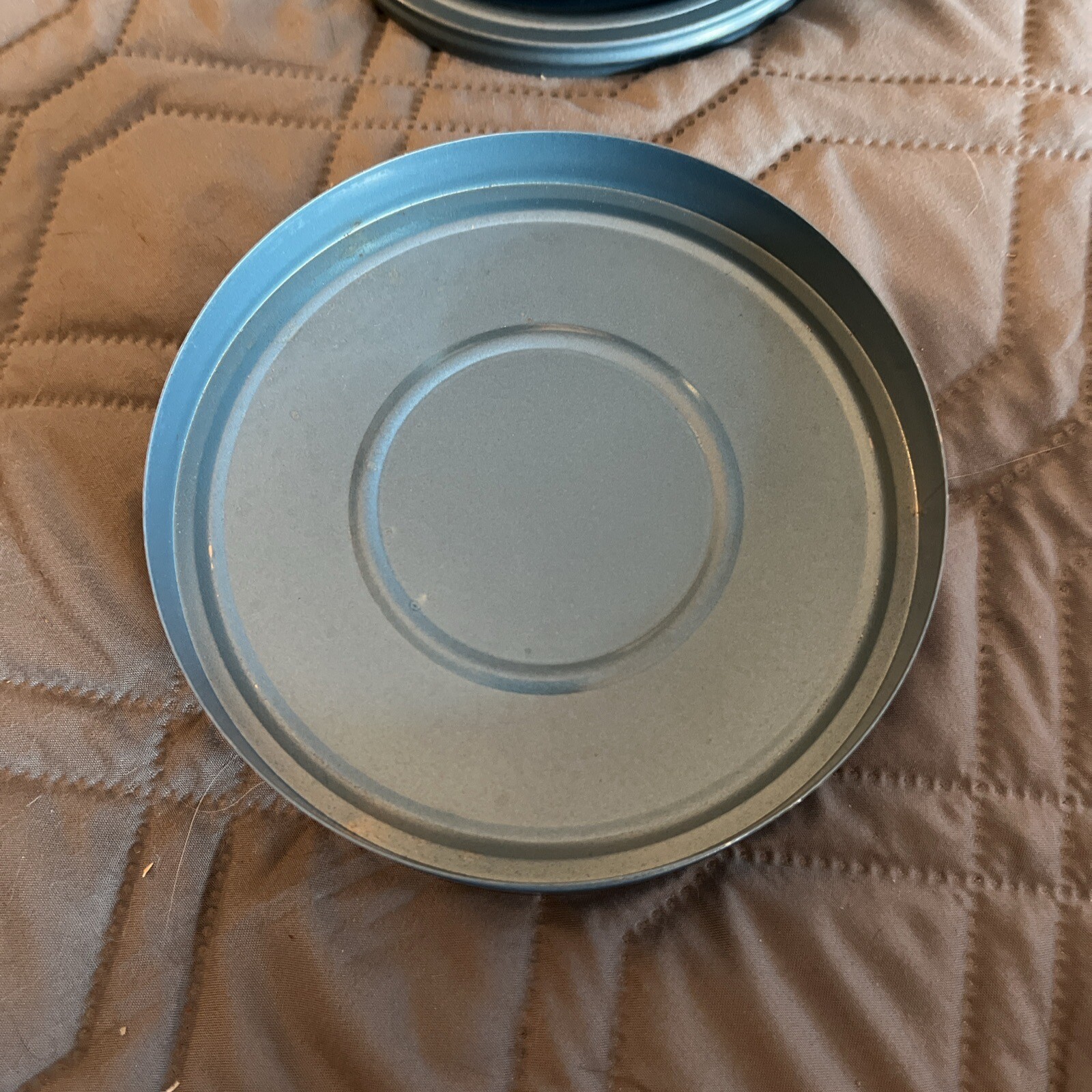 Vintage 8mm 200ft Compco Zayre Blue Film Reel & Canister Case Set Of 2