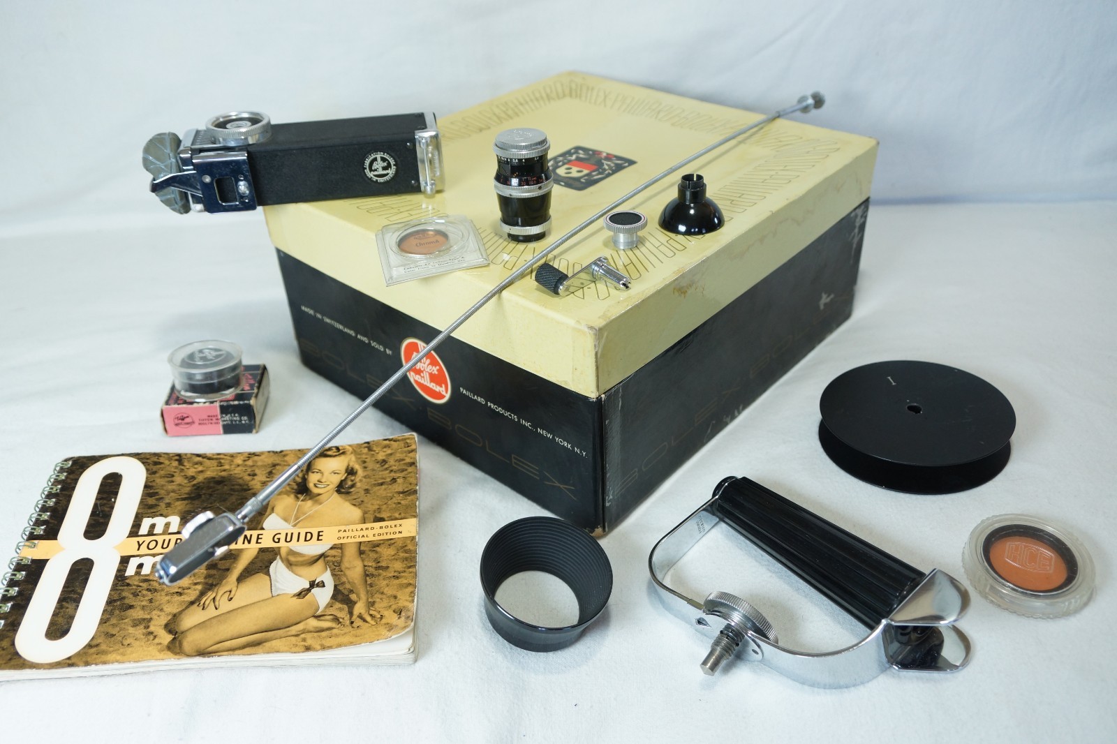 Original Paillard Bolex H16 Camera box With Manual & a bunch of Parts