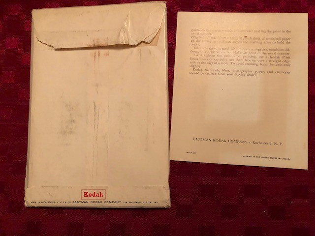 VINTAGE KODAK GREETING MASK (CHRISTMAS CARD) PEACE ON EARTH