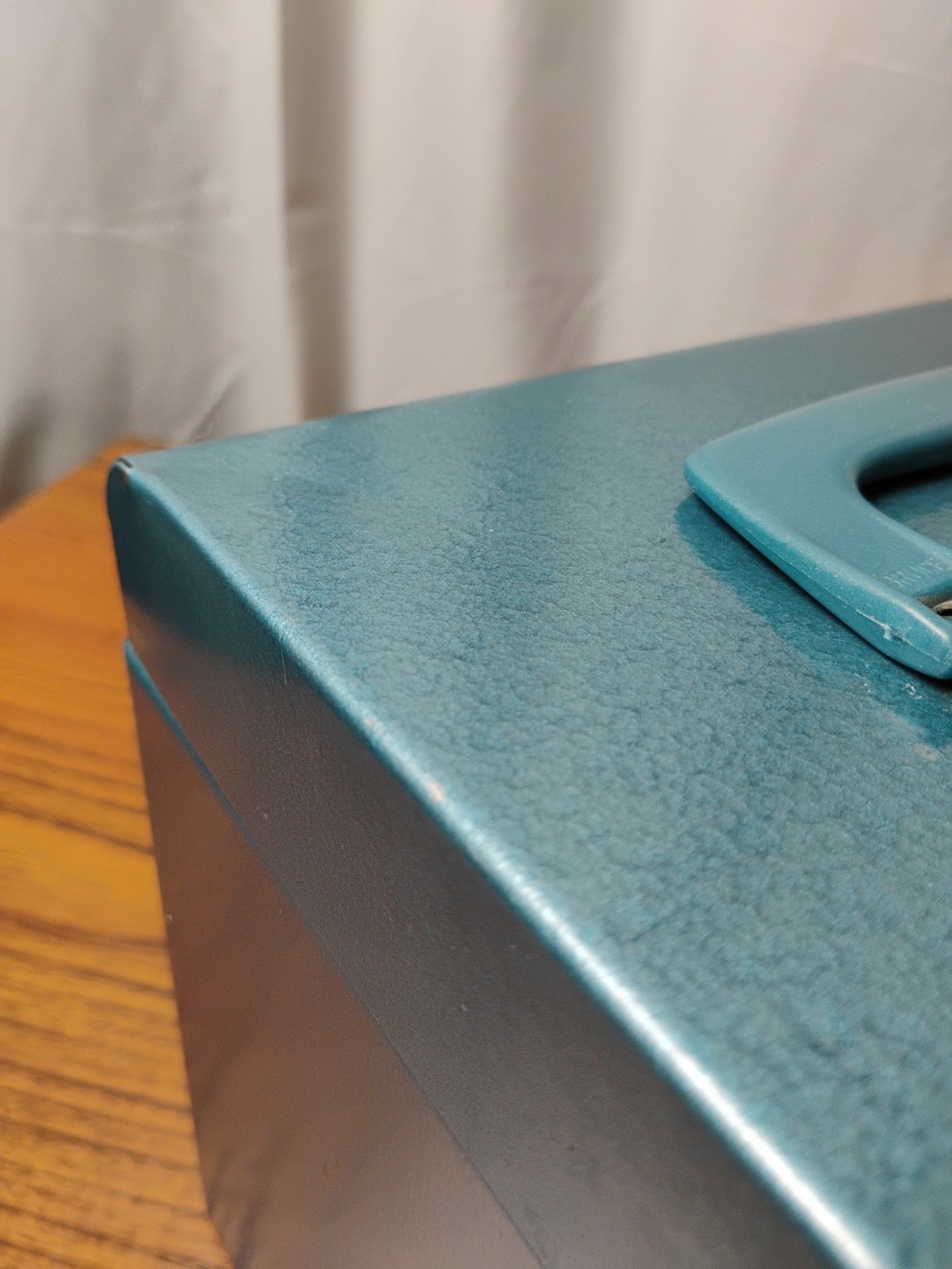 8mm Film Reel Cannister Metal Storage Case 12 Slot Vintage Blue Good Condition