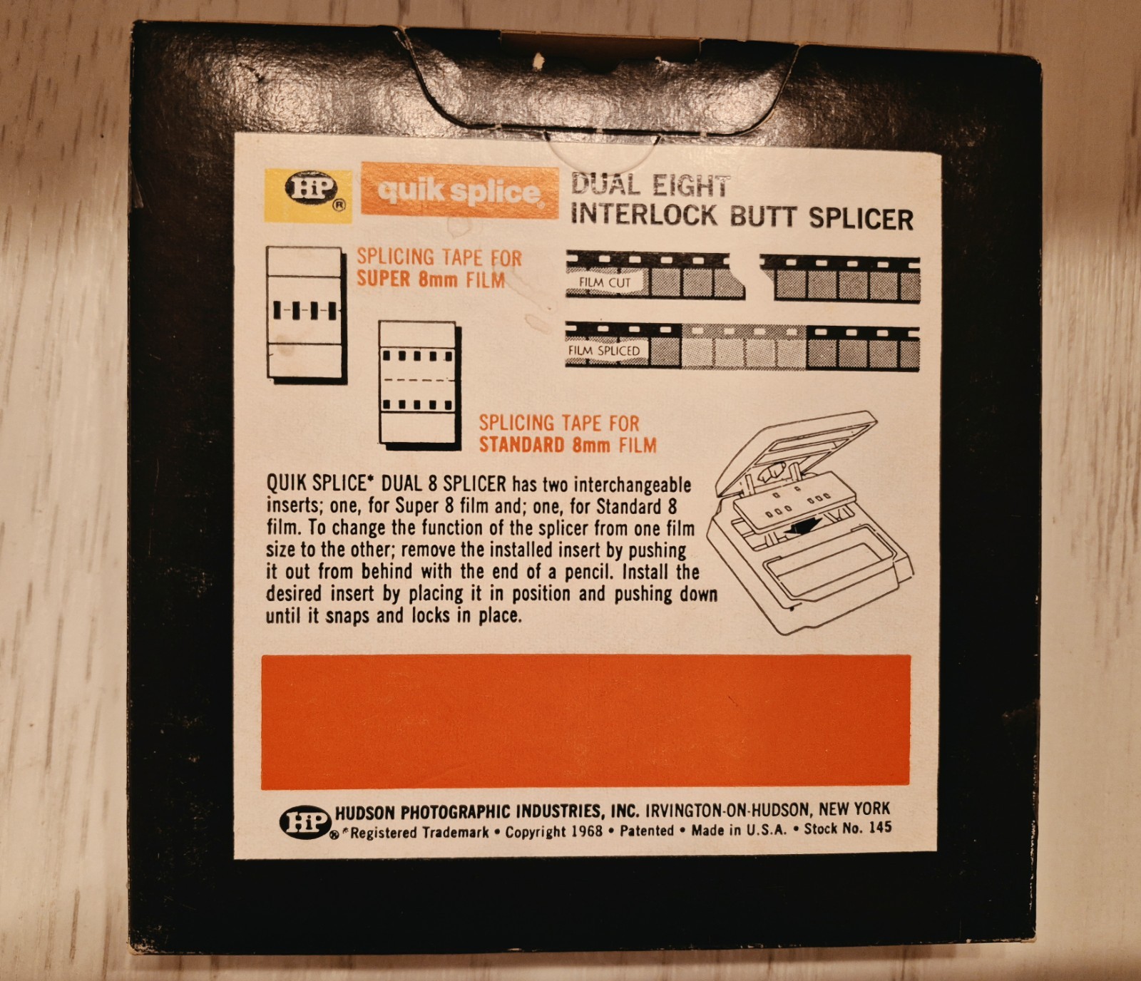 Vintage HIP Quick Splice Dual Eight Movie Slicer 3-Way Splicer 1968 Film Editor
