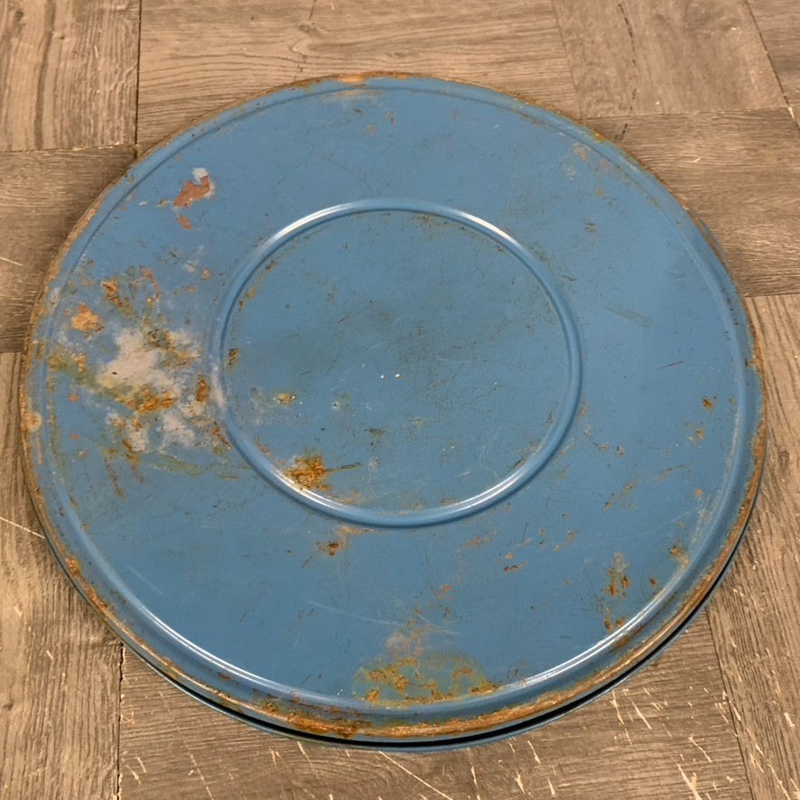 5 x Vintage 10.5 Metal Film Reel Canister Case Empty Various Colors