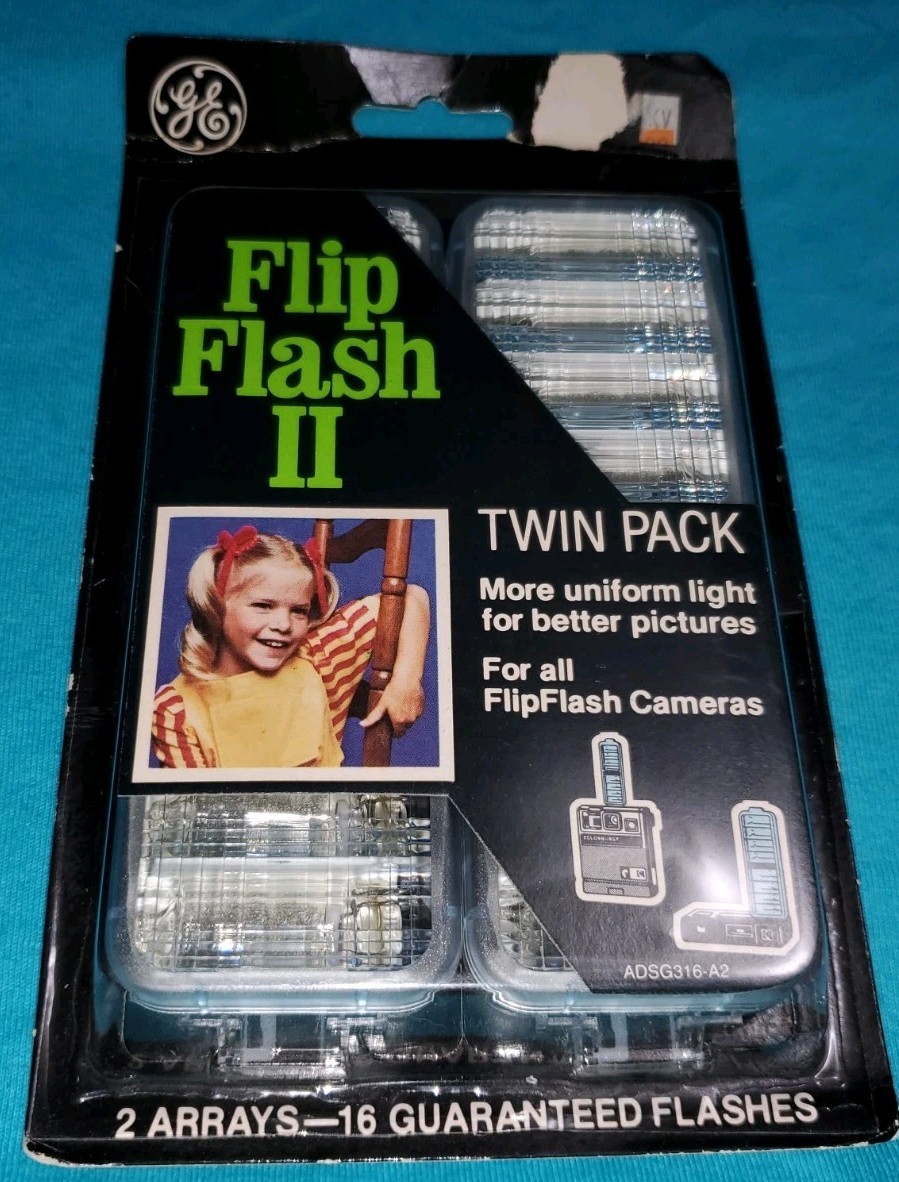 Vintage GE Flip Flash II 2 Twin Pack Flash Packs for FlipFlash Cameras NOS 3 Pks