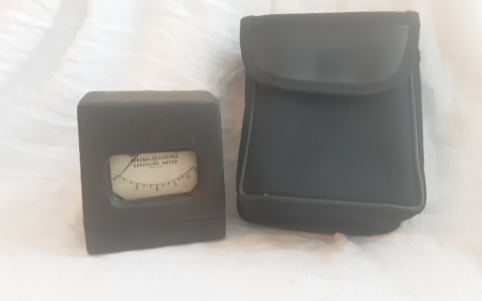 EXPOSURE METER GENERAL ELECTRIC VINTAGE USA HEAVY IRON PHOTOGRAPHY SAFETY LIGHT