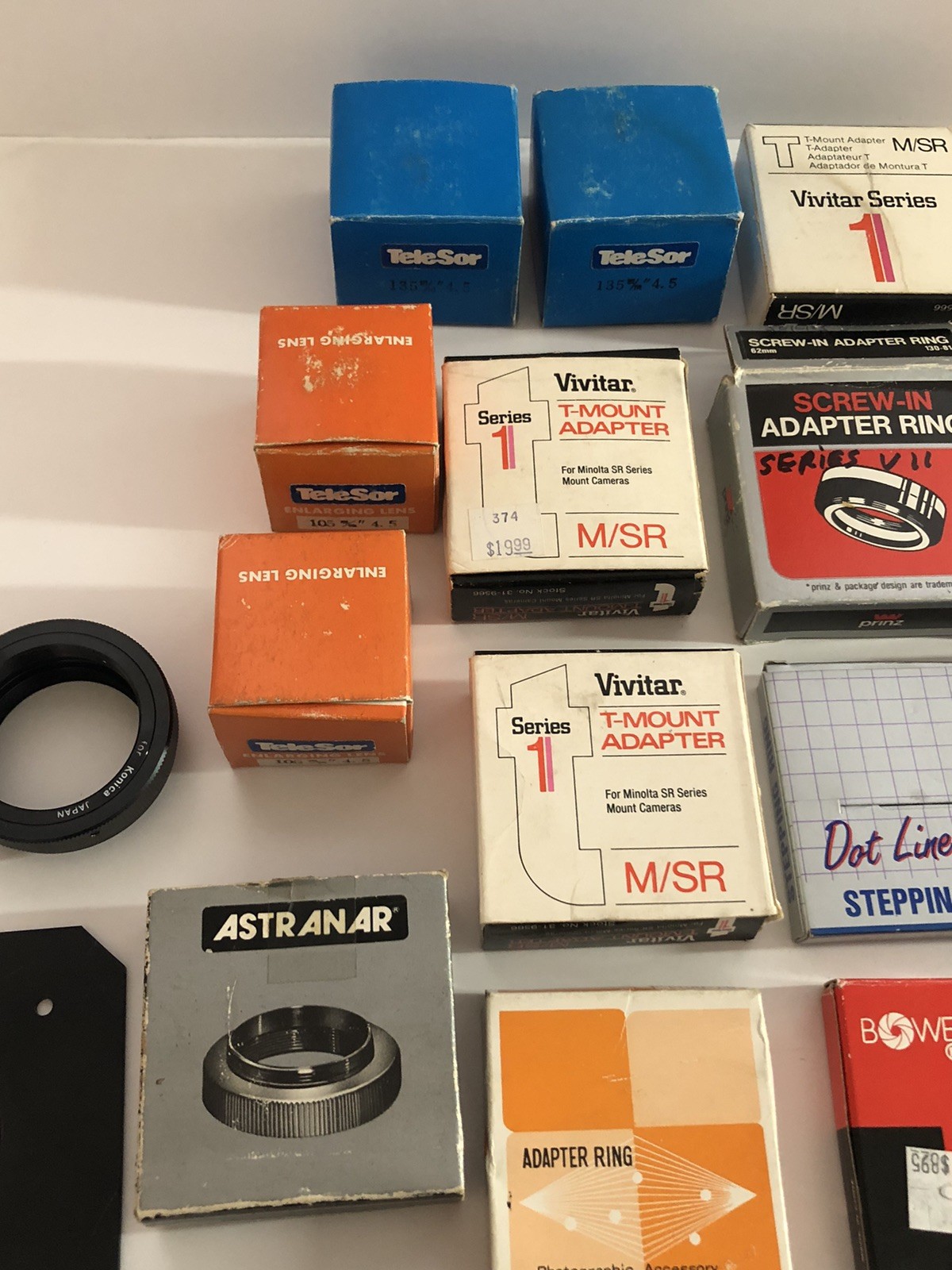 VTG Lot T Mount Camera Lens Adapter Rings Mix Vivitar TeleSor Bower Estate Find
