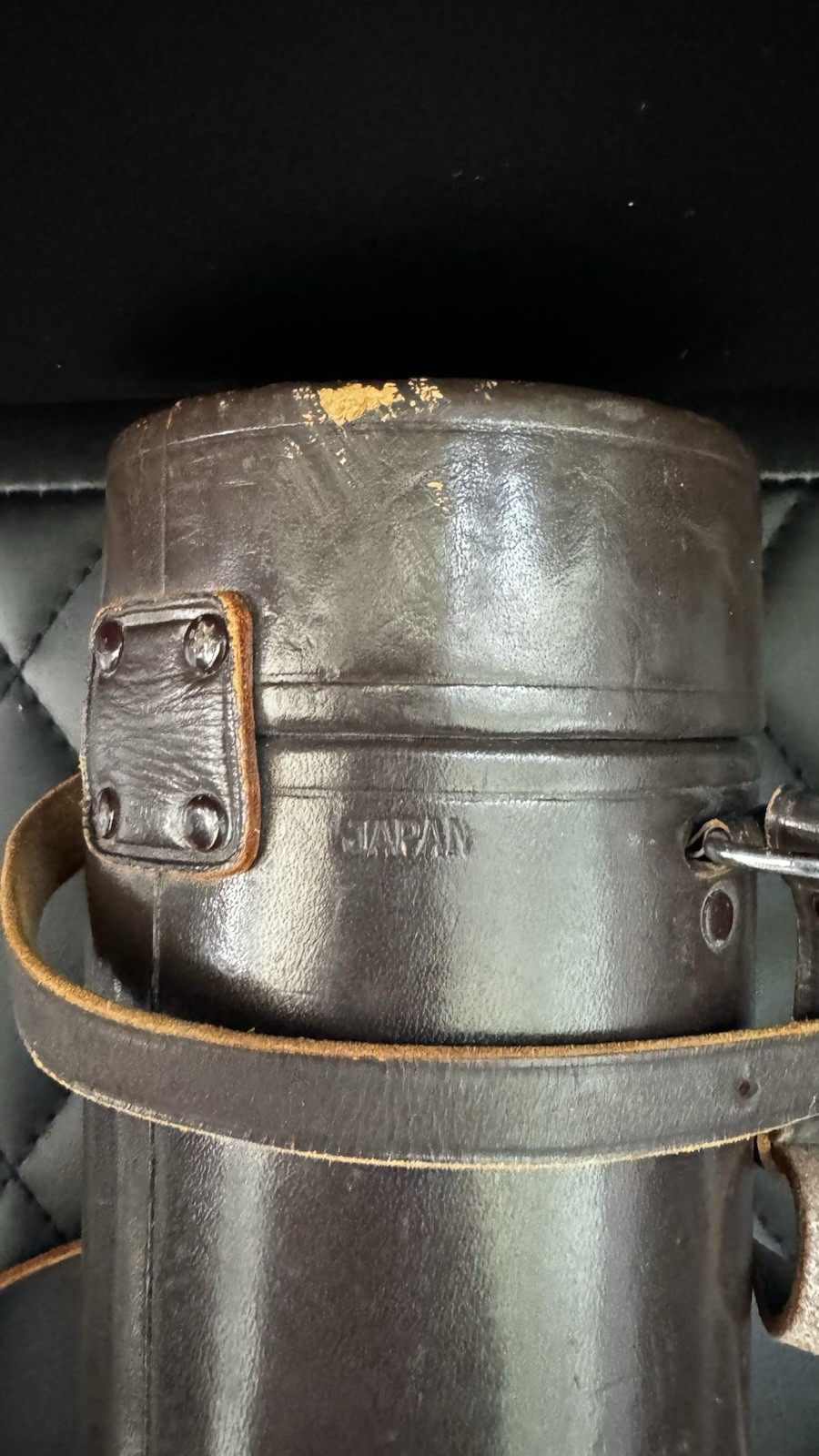 Vintage Nikon Tokyo Hard Leather Camera Lens Case Japan Original Shoulder Strap