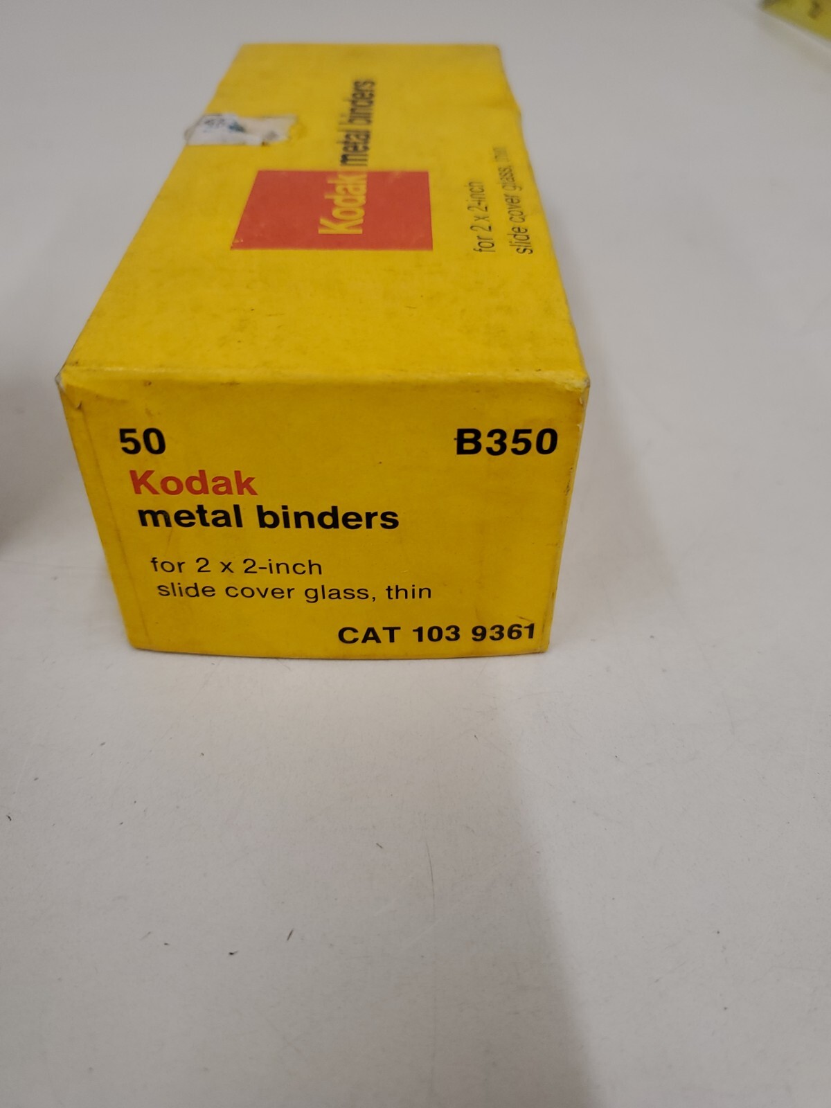 Kodak Metal Binders for Slide Cover Glass 2″x 2″ Thin Box of 50. GD4