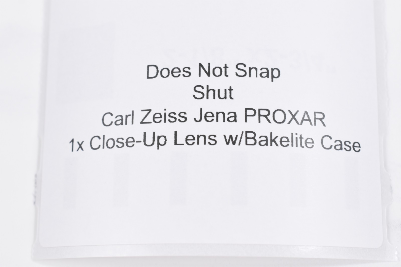 Carl Zeiss Jena Proxar 1x Close-Up Lens w/ Bakelite Case, Nr 401741, Germany