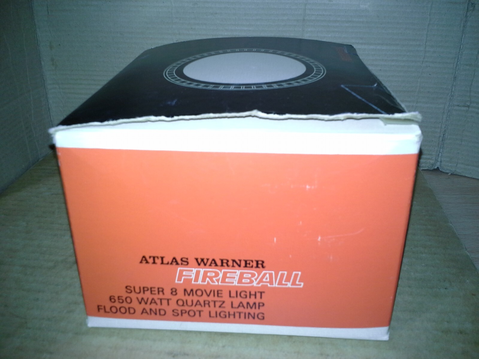 VTG Atlas Warner Fireball Super 8 650 Watt Quartz Lamp Movie Light Working, VGC