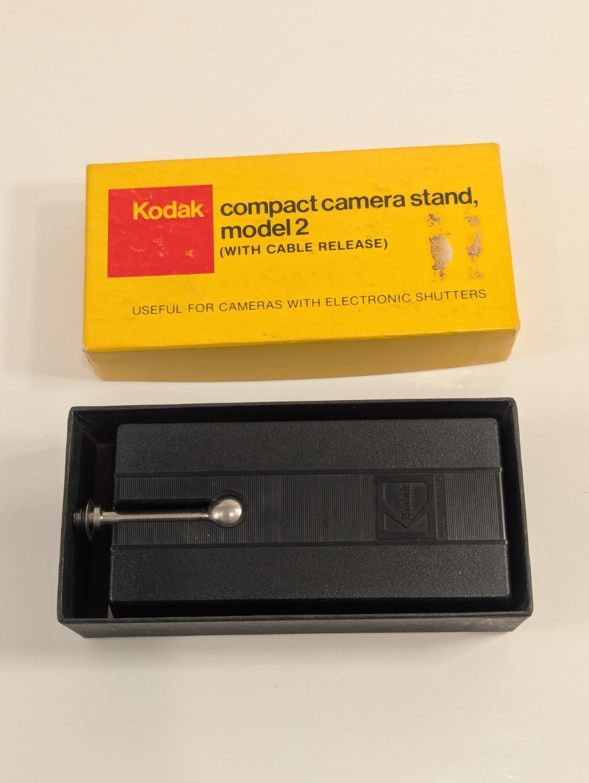 Vintage Kodak Compact Camera Stand model 2 with cable release, box, instructions