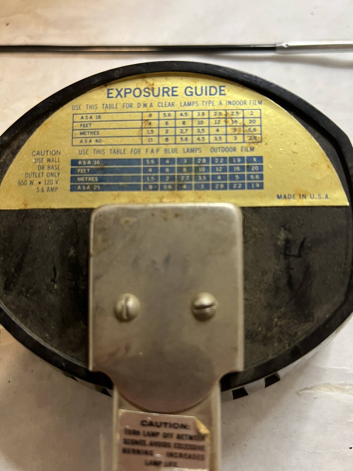 GE ACMELITE Attachment Bright Lamp Electric Tested Working, Leather Bag Vintage
