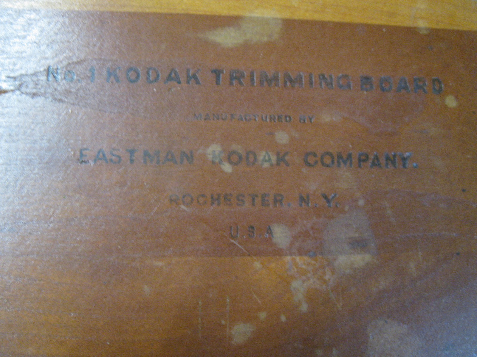 No.1 KODAK TRIMMING BOARD Eastman Kodak Rochester NY 5″ Vintage Paper Cutter