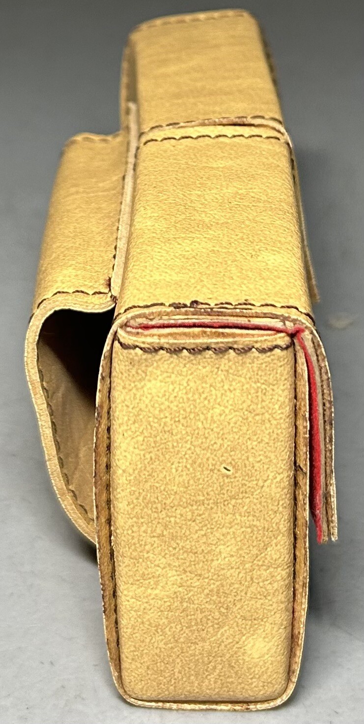 Vintage Kalt Germany Tan Leather Camera Accessory Film Case Belt Strap Very Nice