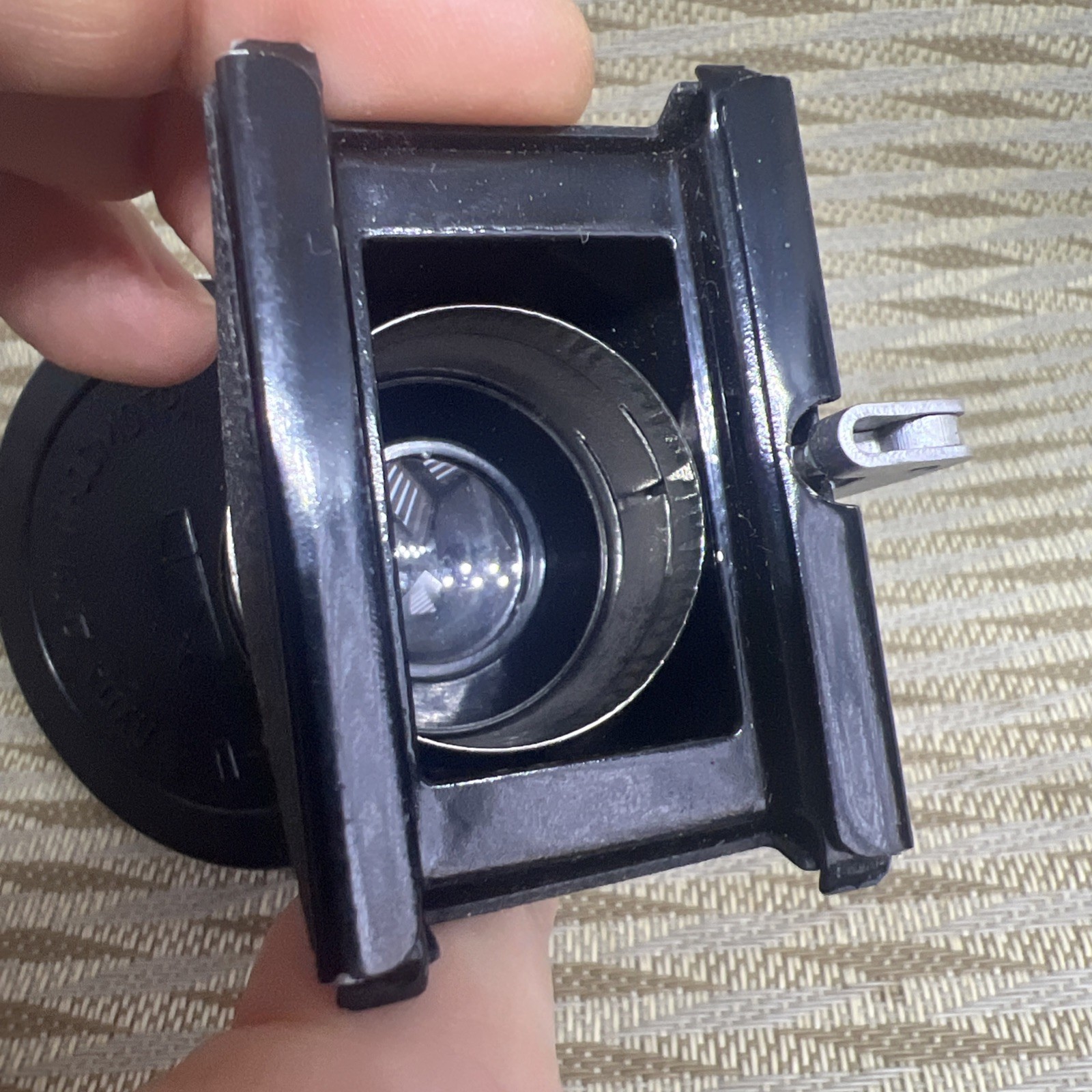 Vintage magnifying loupe for viewing film frames L-5 Bakelite box USSR KOMZ