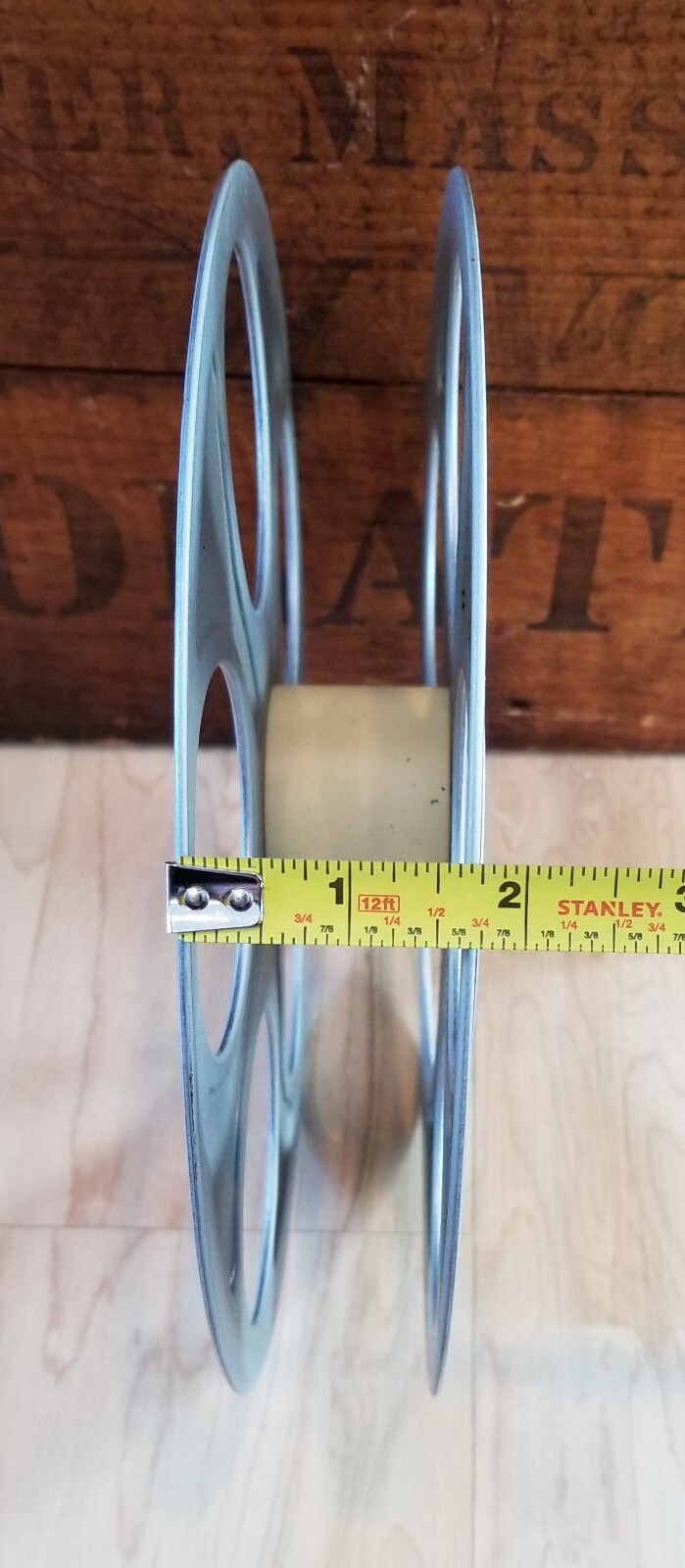 VTG Film Reel Hollywood Stamped 5 Hole Motion Picture Movie Reel 9&3/4″