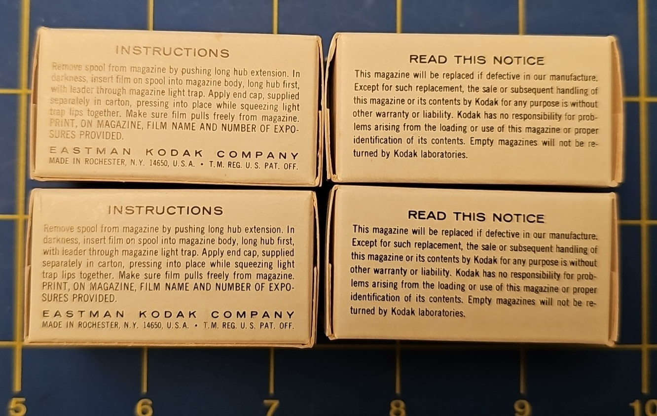 Kodak Snap-Cap 35mm 135 Film Magazine Lot of 4 Canisters No. J770 NEW OLD STOCK