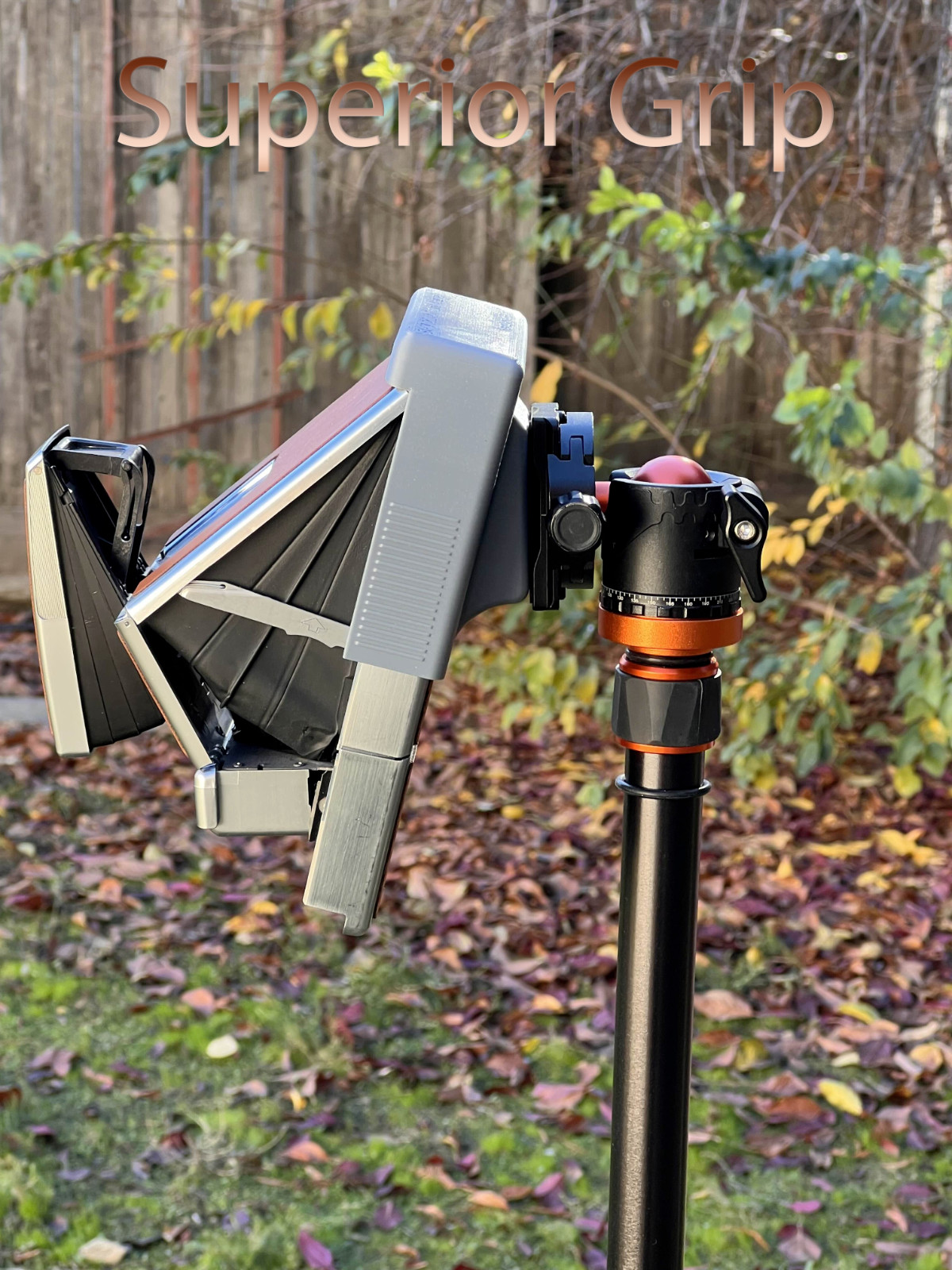 Deluxe SX-70 Tripod Adapter (Built-in Angle & Strong Grip)