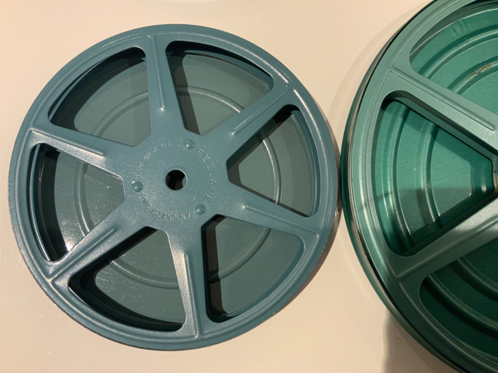 Vintage Metal Empty Film Reels And Container Cases Lot Of 2. 1-5” and 1-7”