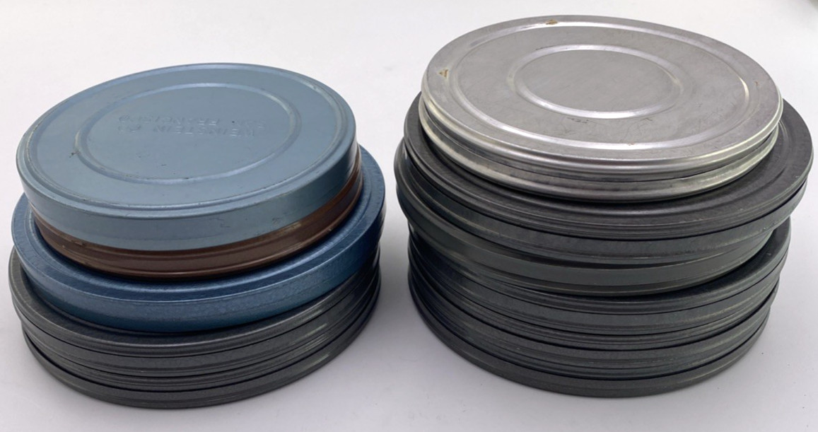 VTG LOT Compco Corp ++ Metal Film Canisters w/Home Movies
