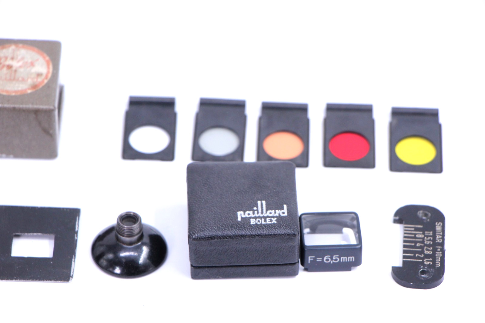 Kern Filters, 6.5mm Mask,Handle,Body Caps Accessory Lot for Bolex C mount camera