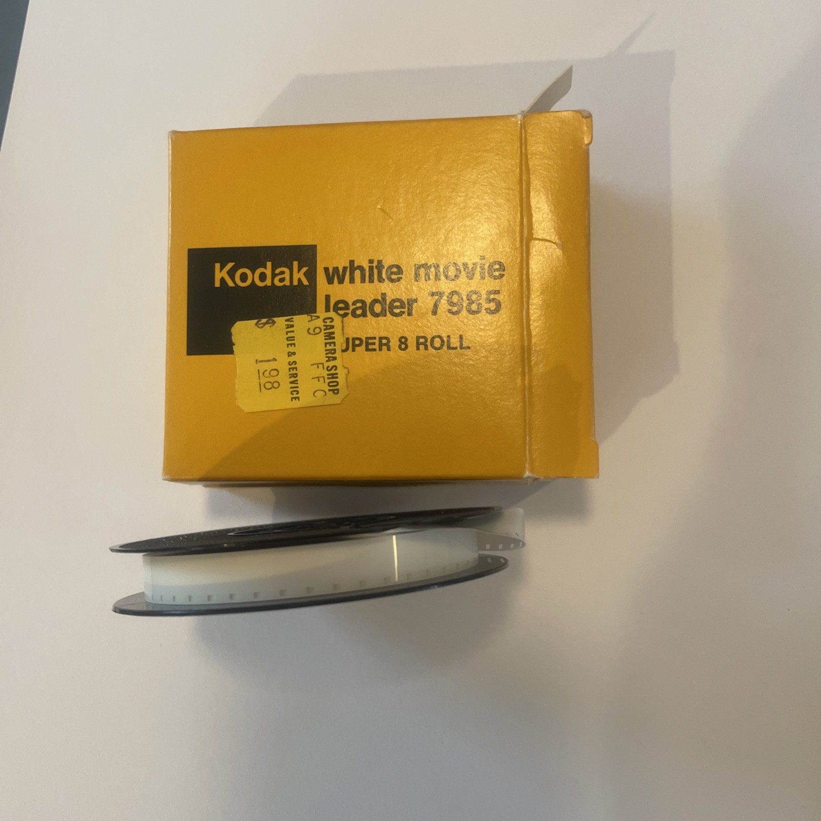 2 Vintage Kodak White Super 8mm Movie Film Leader 7985 50ft (8) total 100 feet