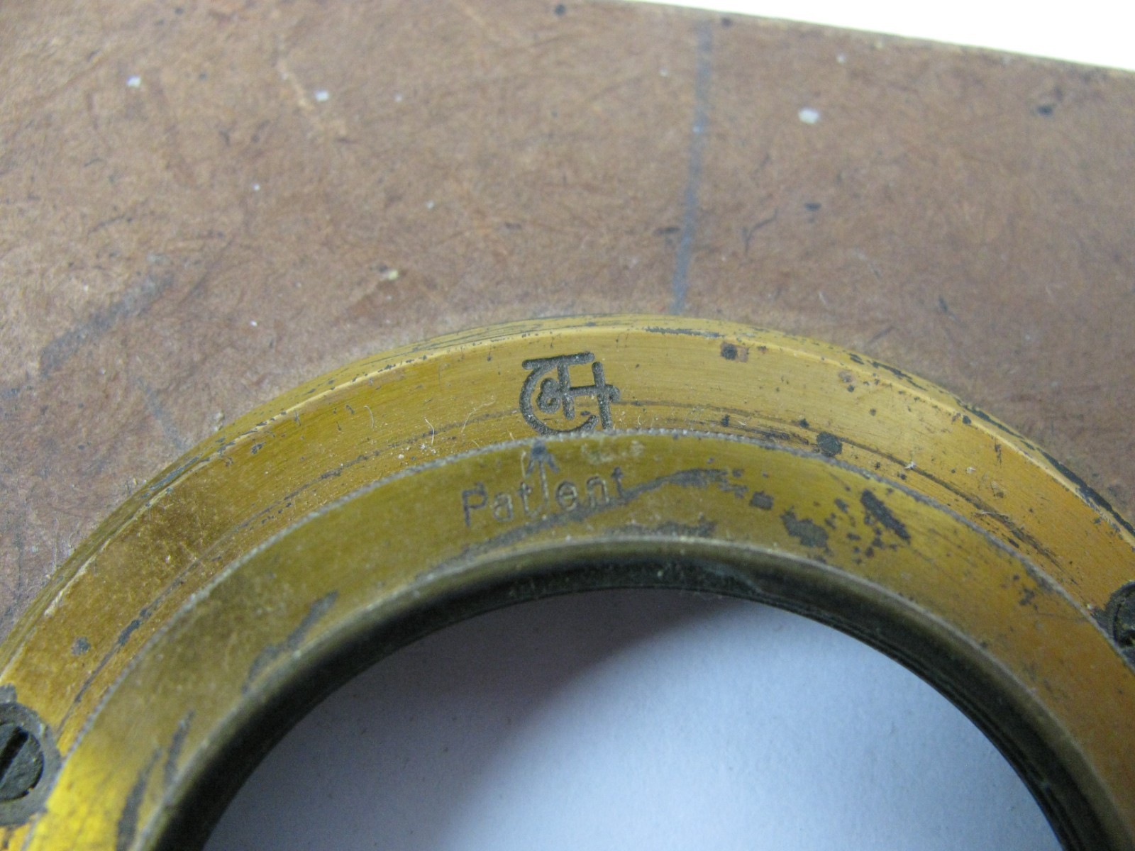 ANTIQUE BRASS FLANGE 37MM SCREW THREAD LENS PART