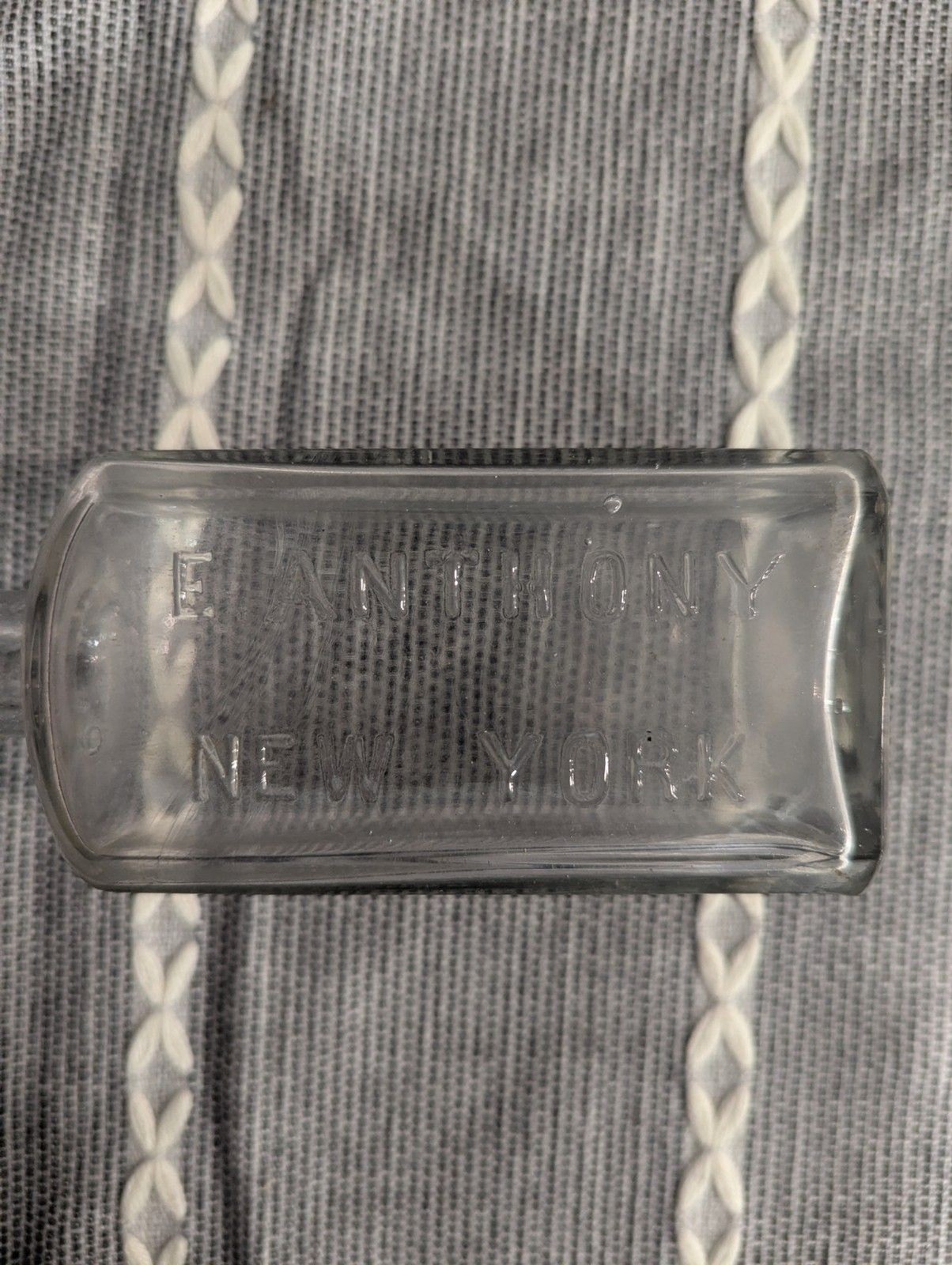 1860s E.ANTHONY NEW YORK EARLY AMBROTYPE COLLODIAN PHOTOGRAPH DEVELOPER BOTTLE