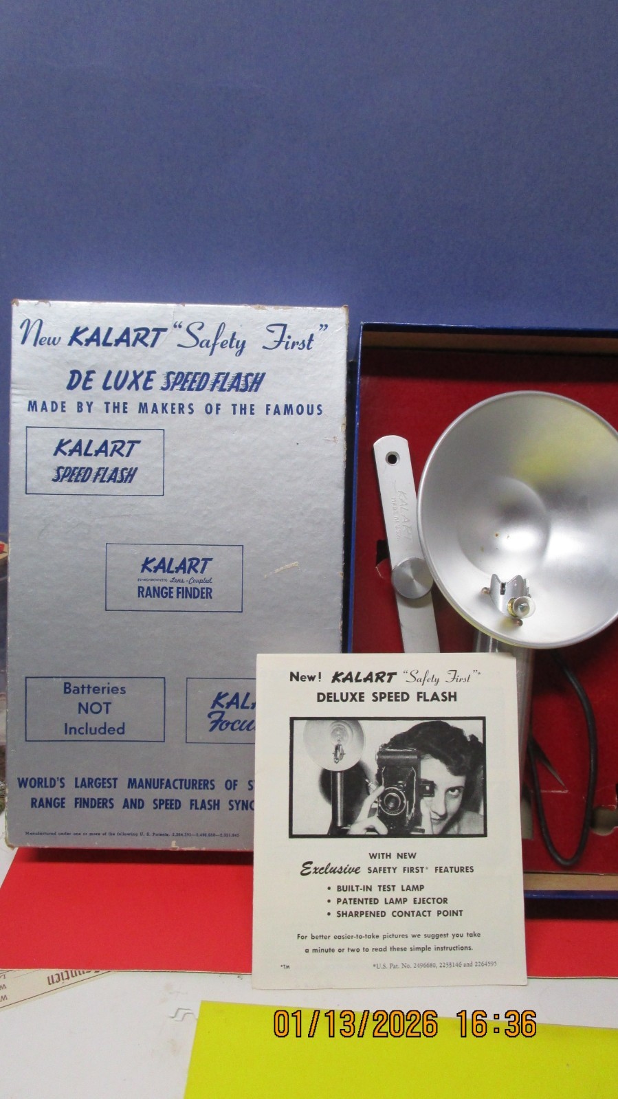 Kalart Speed Flash Safety First De Luxe Compak Original Box 1950’s (N)