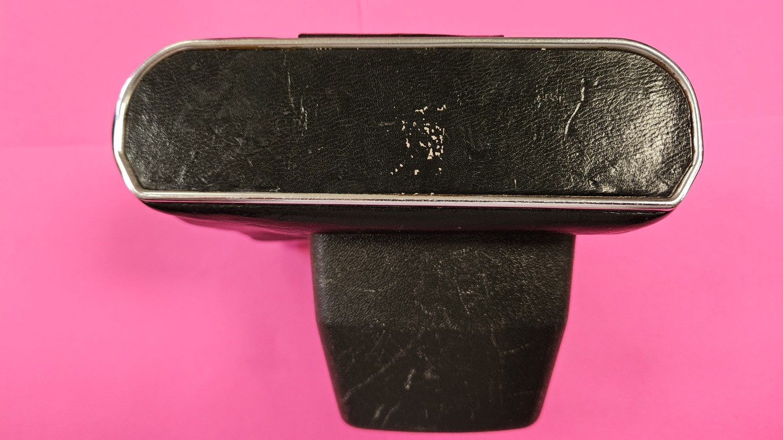 VINTAGE Soviet Zenit Hard Leather Camera Case KMZ Prism Logo Black USSR