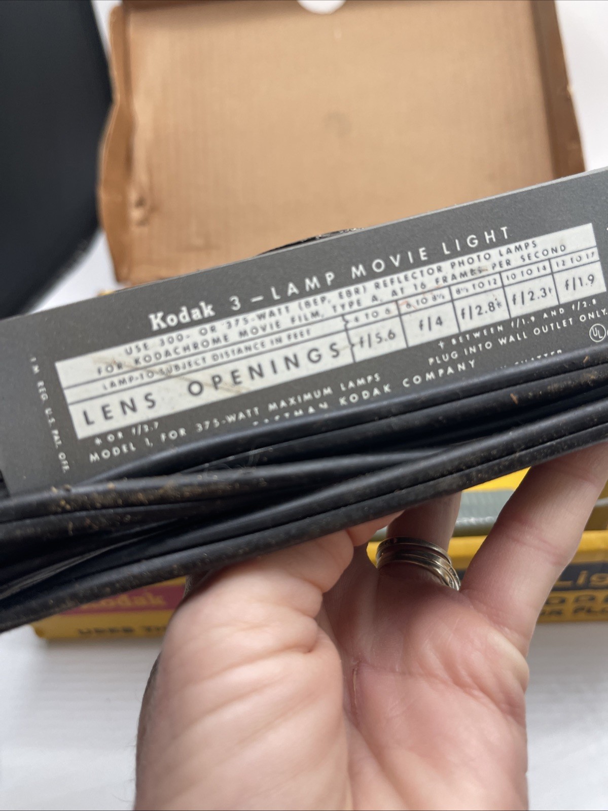 Vintage KODAK 3-Lamp Movie Light Model 1 – In Original Box #791 untested
