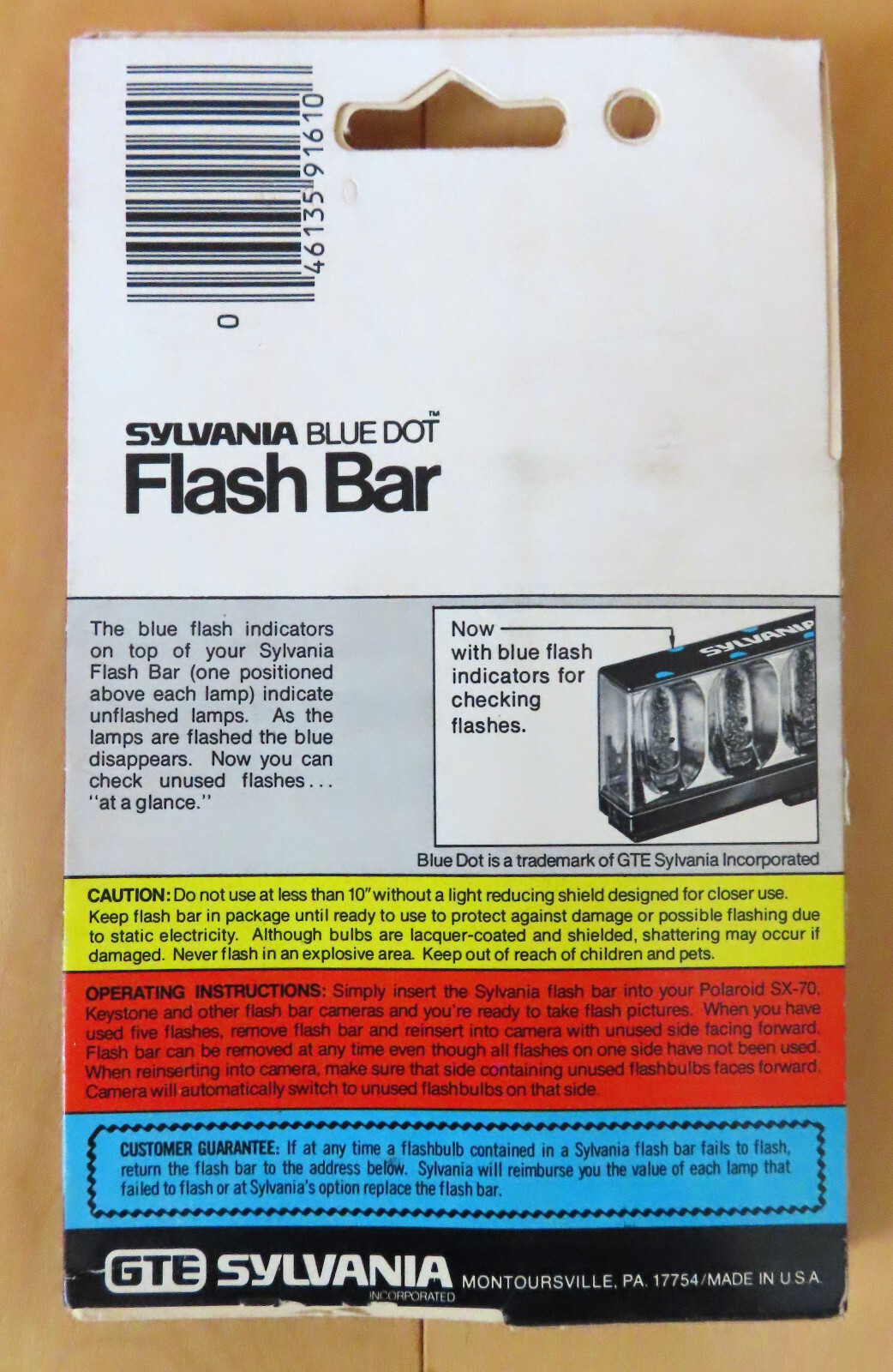 NIP VTG 1980s/1990s GTE Sylvania Blue Dot Flash Bar w 10 Flashes