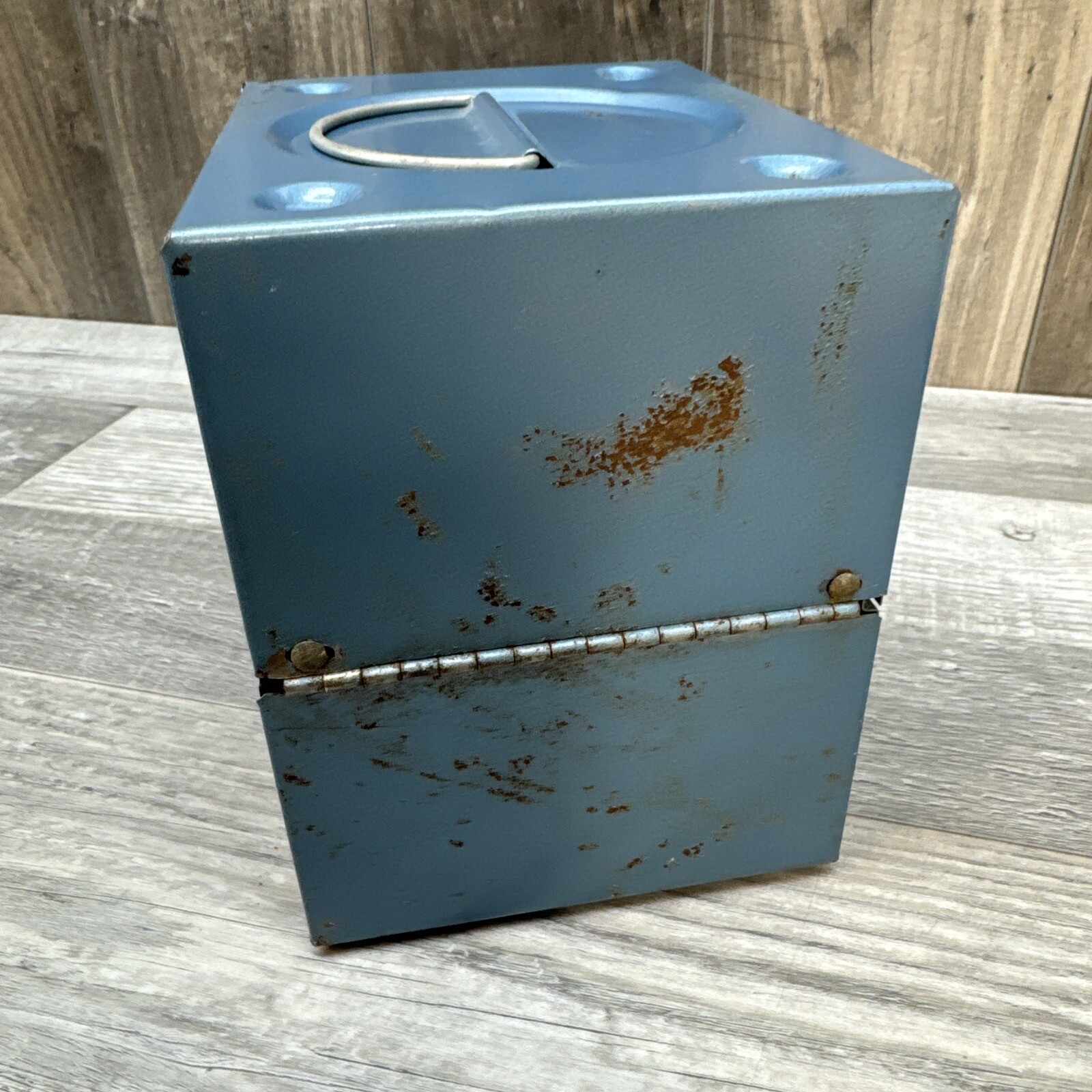 Vintage Kmart Metal Reel Storage Film Case Box 8mm Canisters 6 Slots W/ 5 Cases