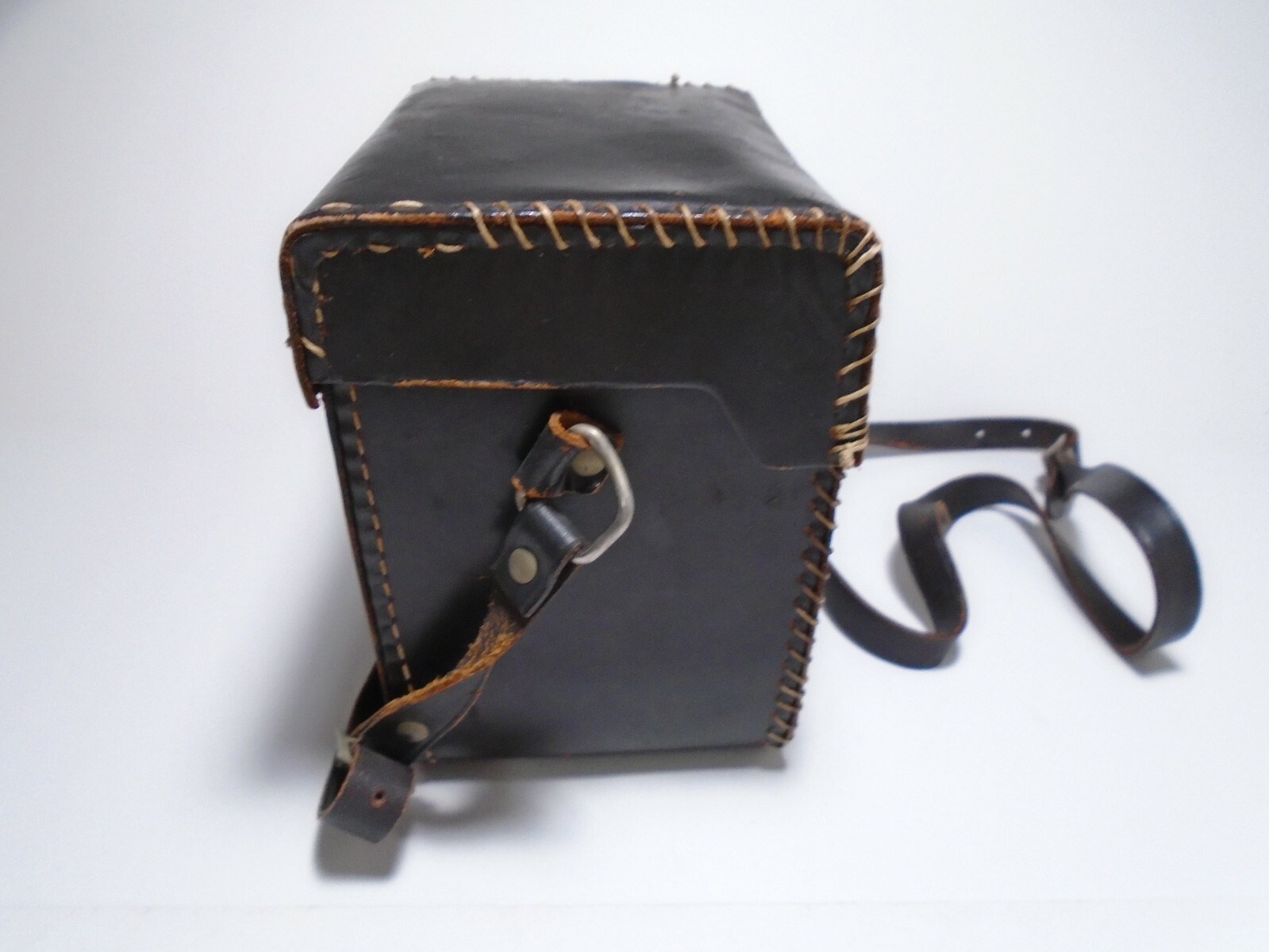 Vintage Bell & Howell Leather Camera Case with Adjustable Strap 6.25″ x 6″ x 4″