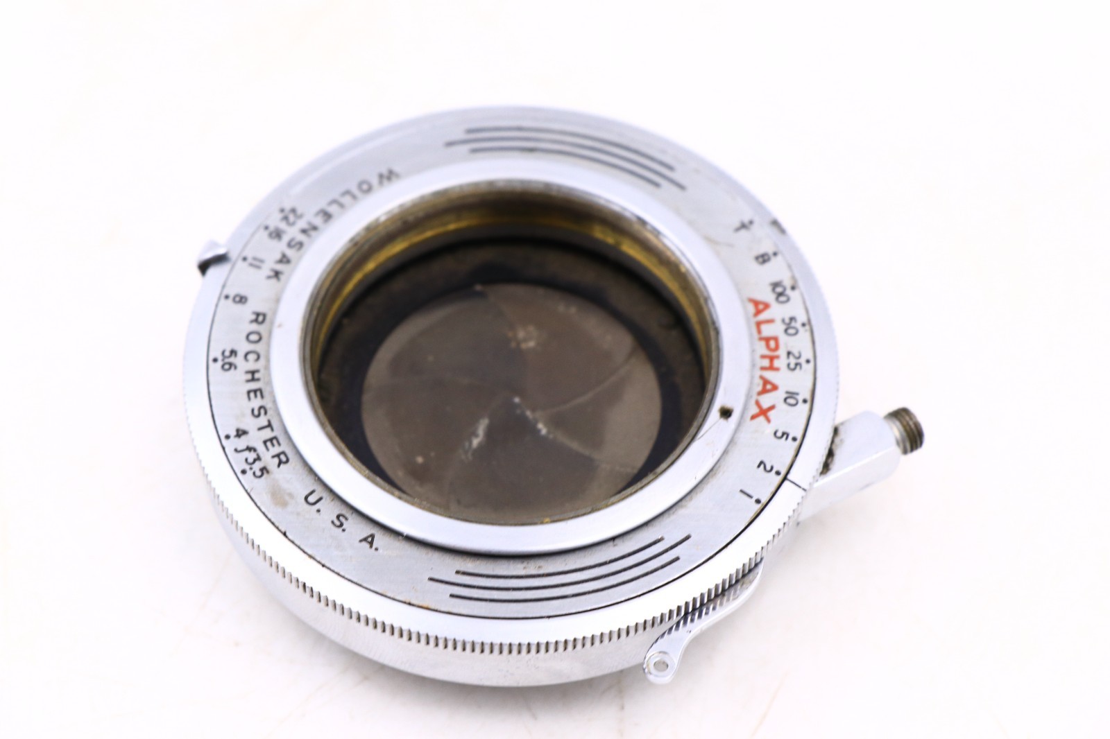 Vintage Wollensak Alphax f/3.5 Shutter Pat 1922 No Lens As Is