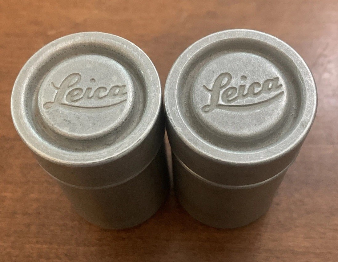 Two Vintage 35mm Leica Camera Film Cassettes & Canisters
