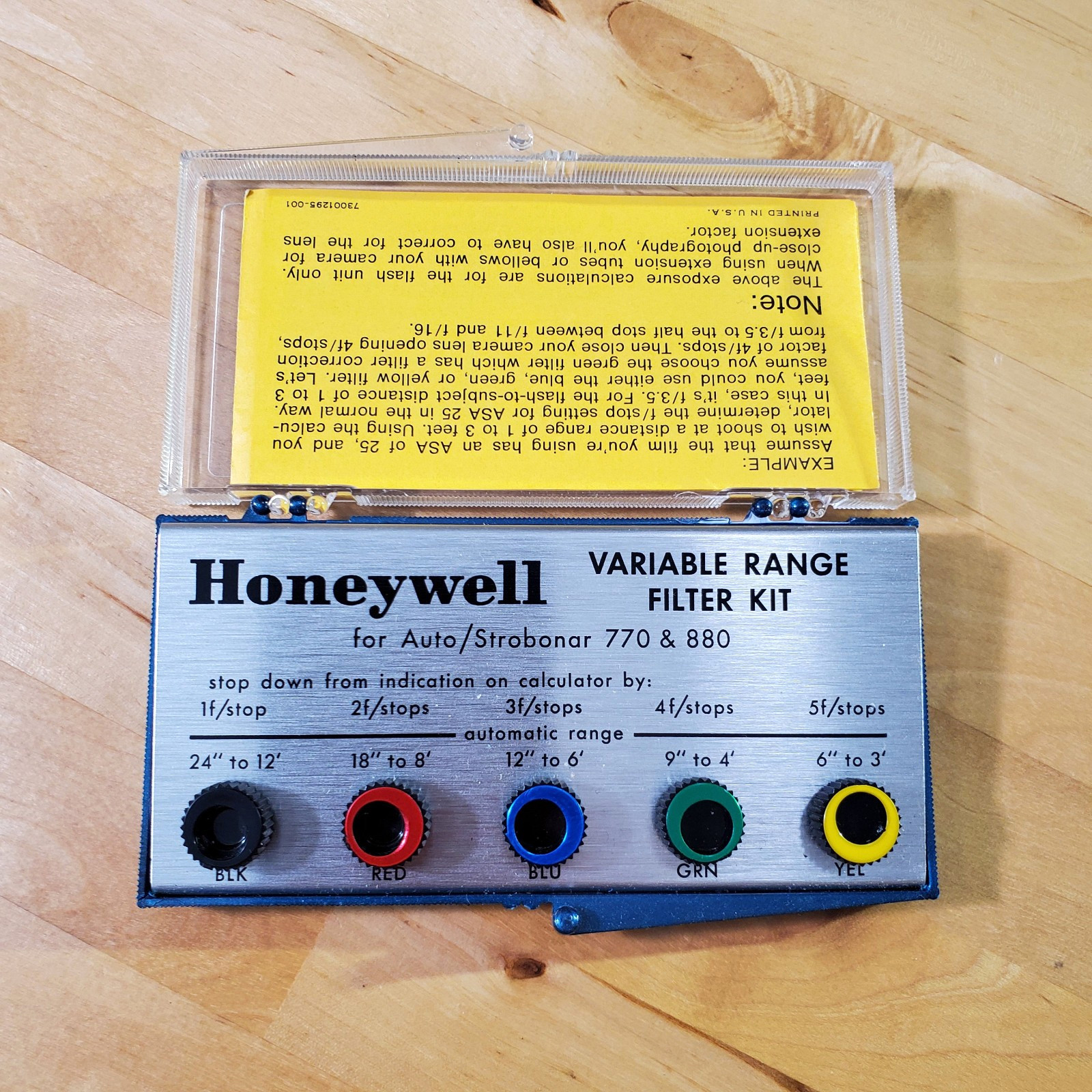 Honeywell Variable Range Filter Kit for Auto Strobonar 770 880 Flash
