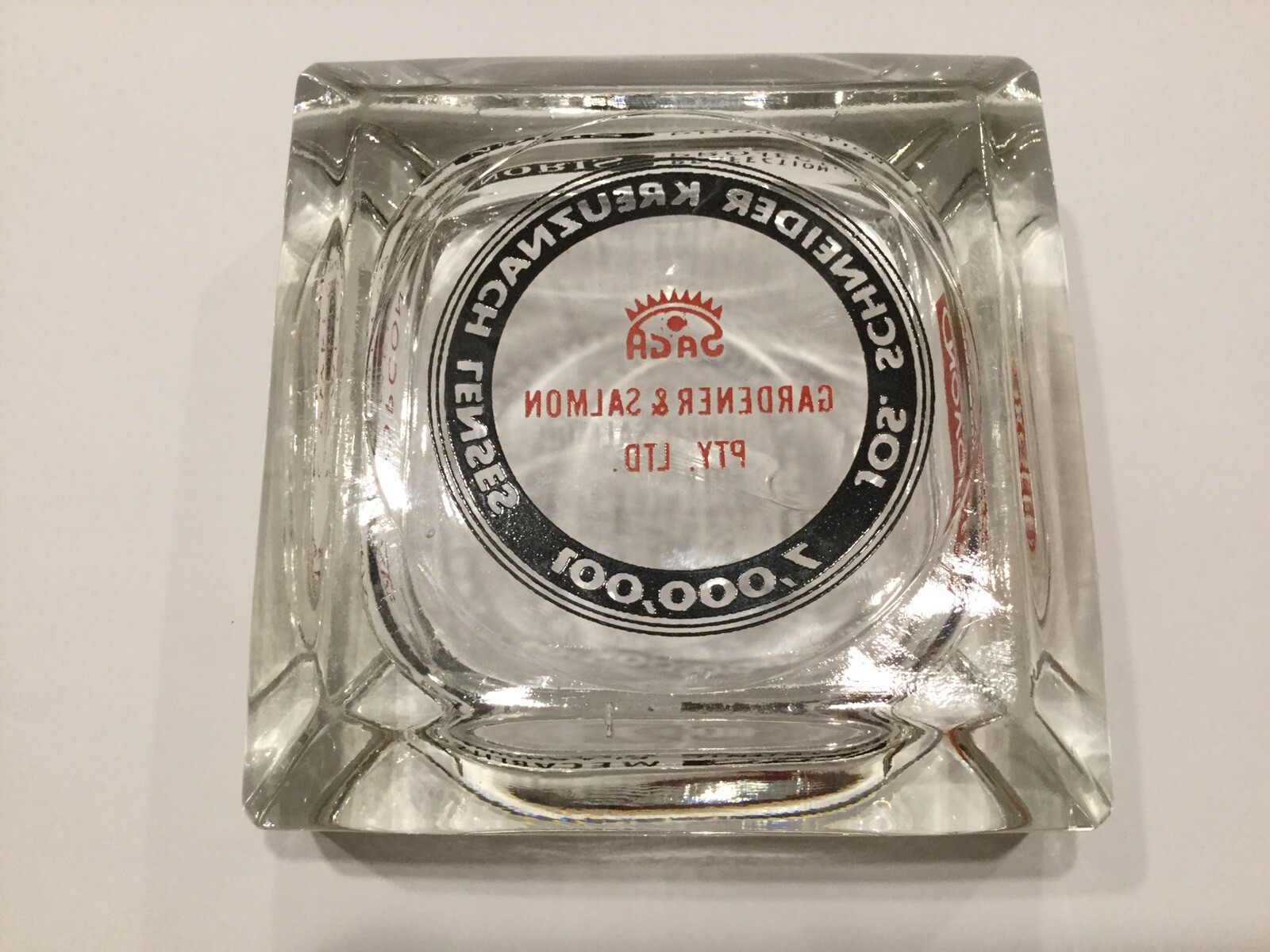 Rare Vintage TOPCON NORIS SCHNEIDER KREUZNACH LENS NOVOFLEX Dealer Ashtray c1950