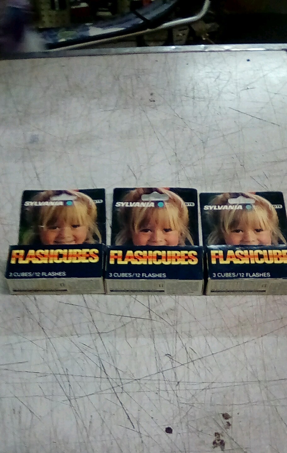 SYLVANIA FLASHCUBES, LOT OF 3 BOXES, 9 BULBS, 36 FLASHES/149708